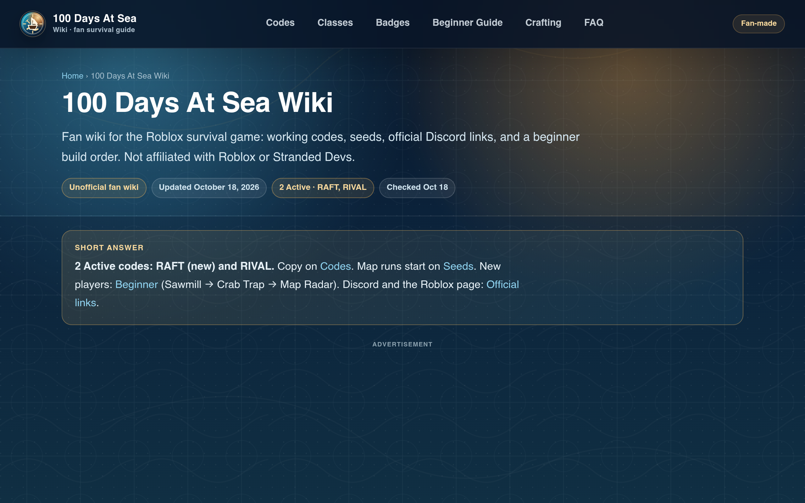 100 Days At Sea Wiki screenshot, image 1