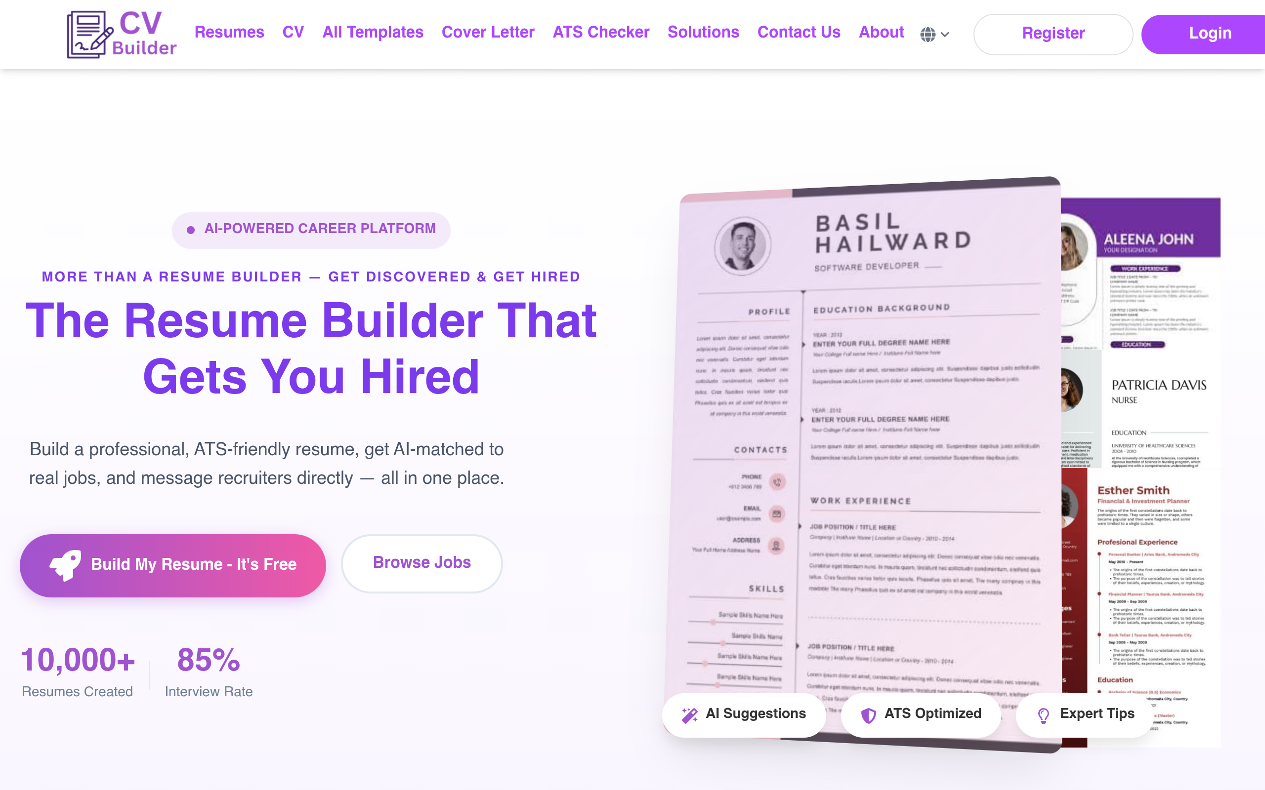 CVBuilder screenshot, image 1