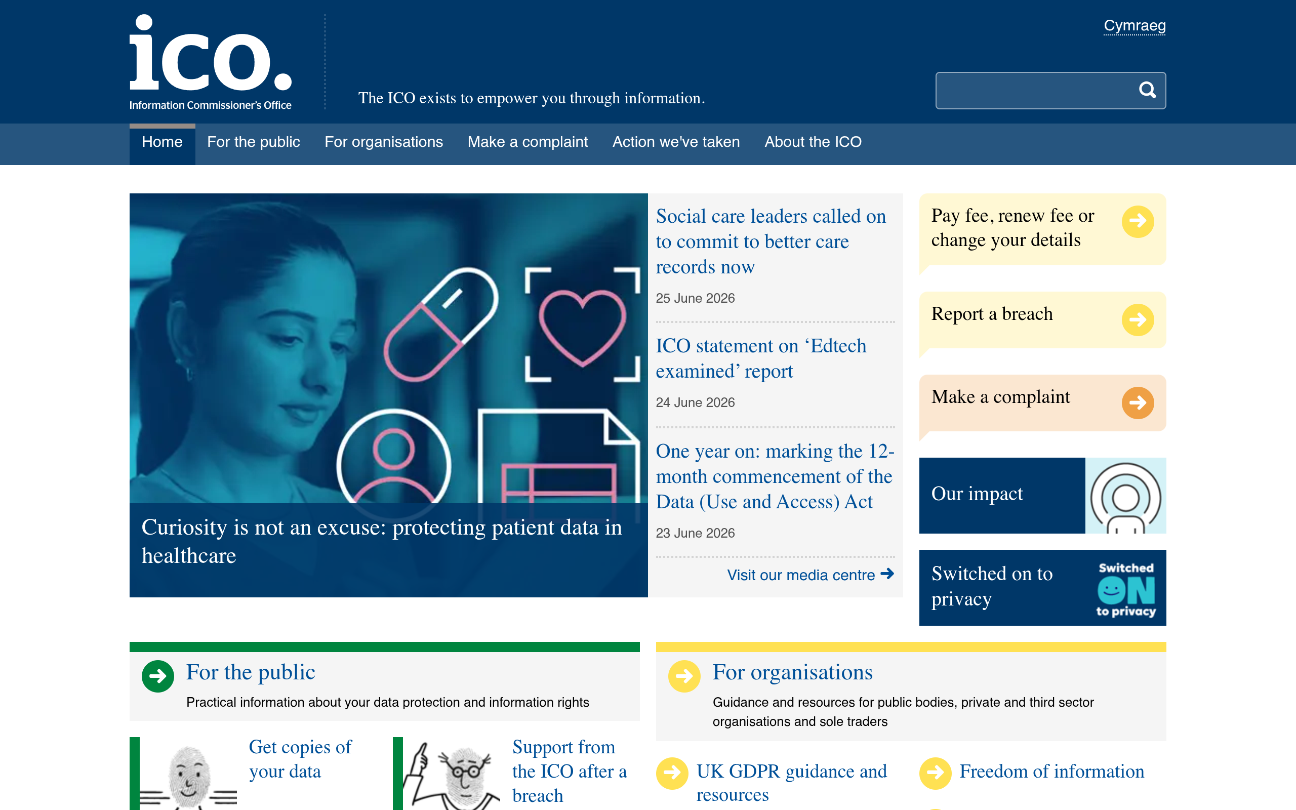 UK ICO data rights portal