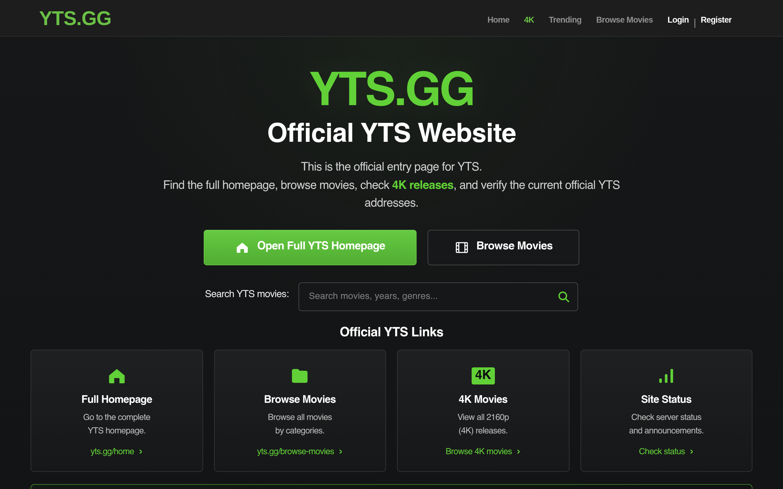 Screenshot of yts.am