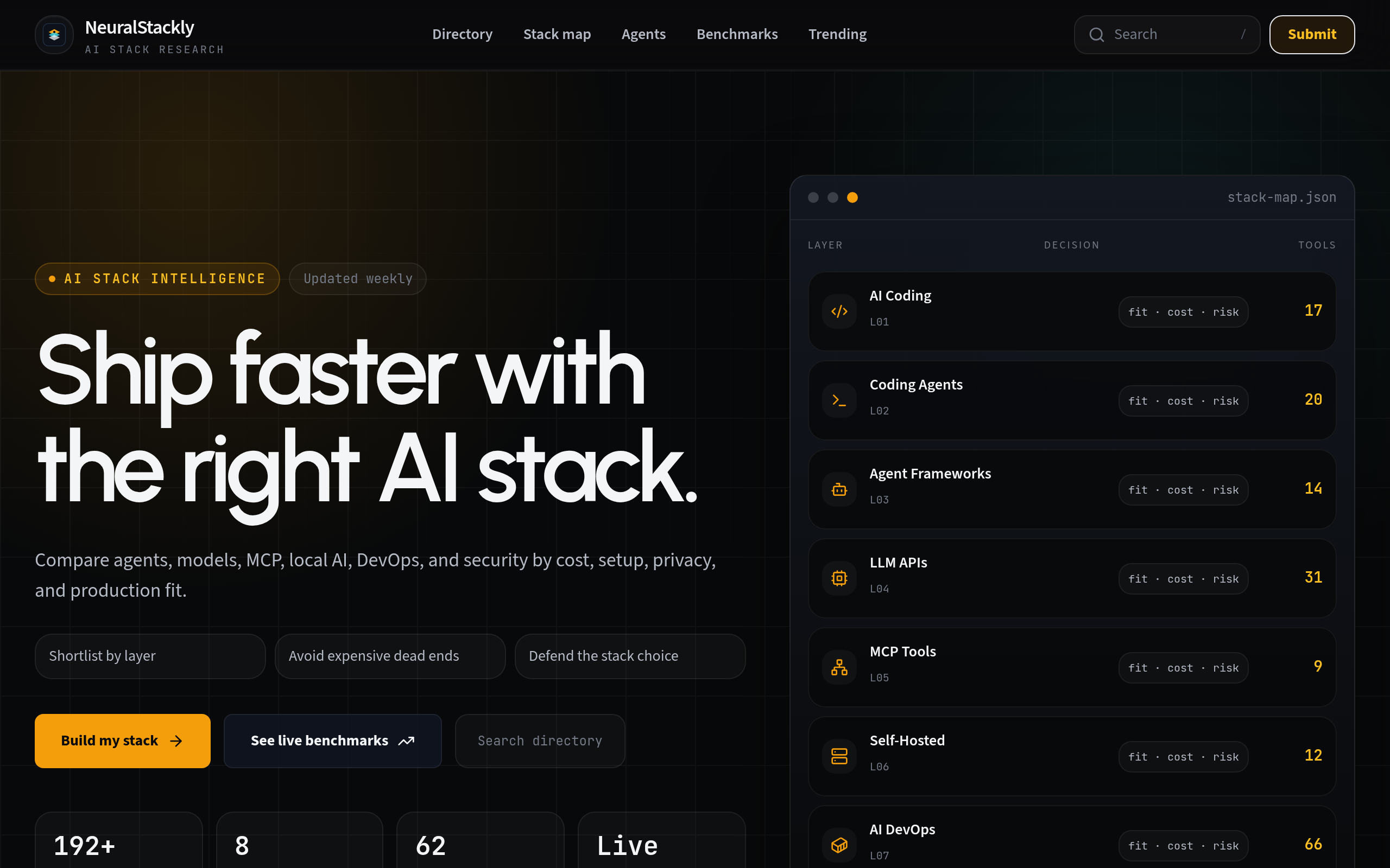 Screenshot of neuralstackly.com