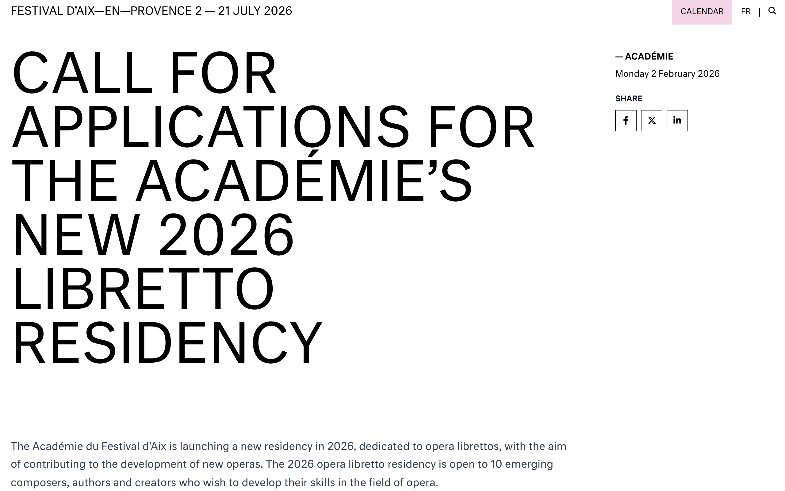 Académie du Festival d'Aix