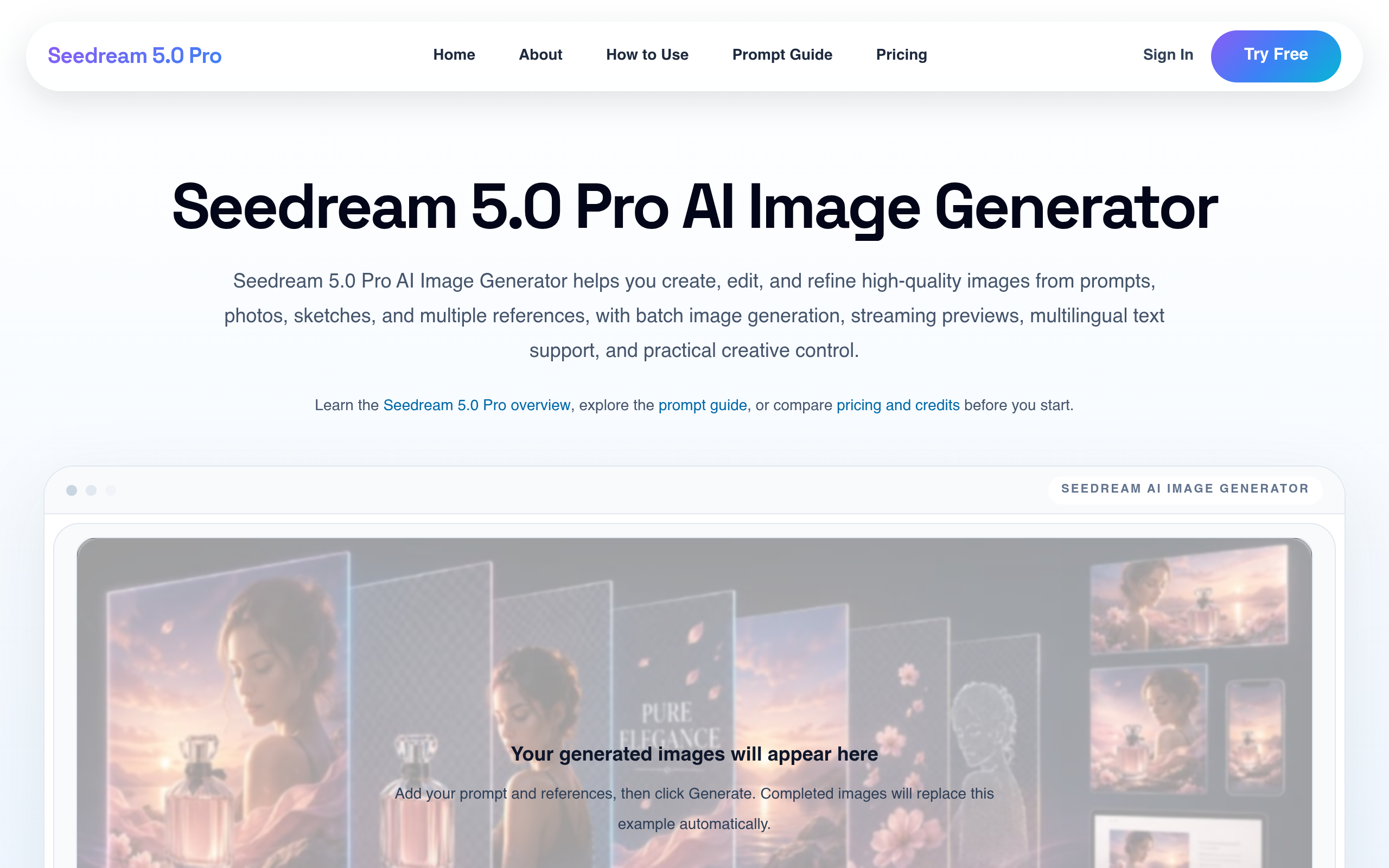 seedream50.pro screenshot – image 1