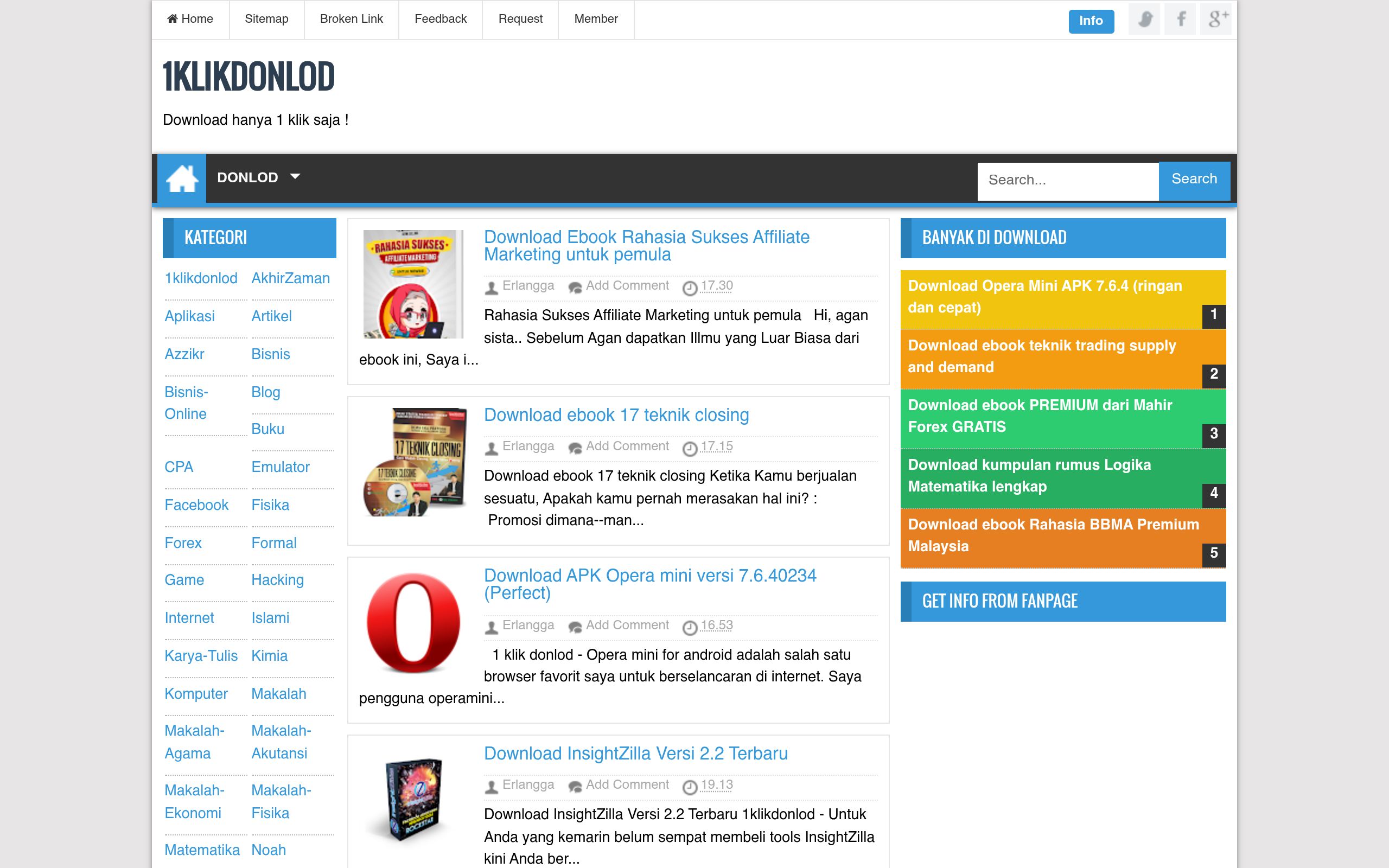 Screenshot of 1klikdonlod.blogspot.com