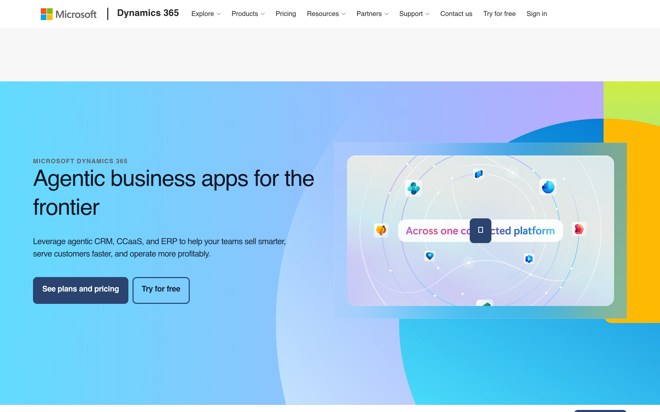 Screenshot of the Microsoft Dynamics 365 Sales homepage