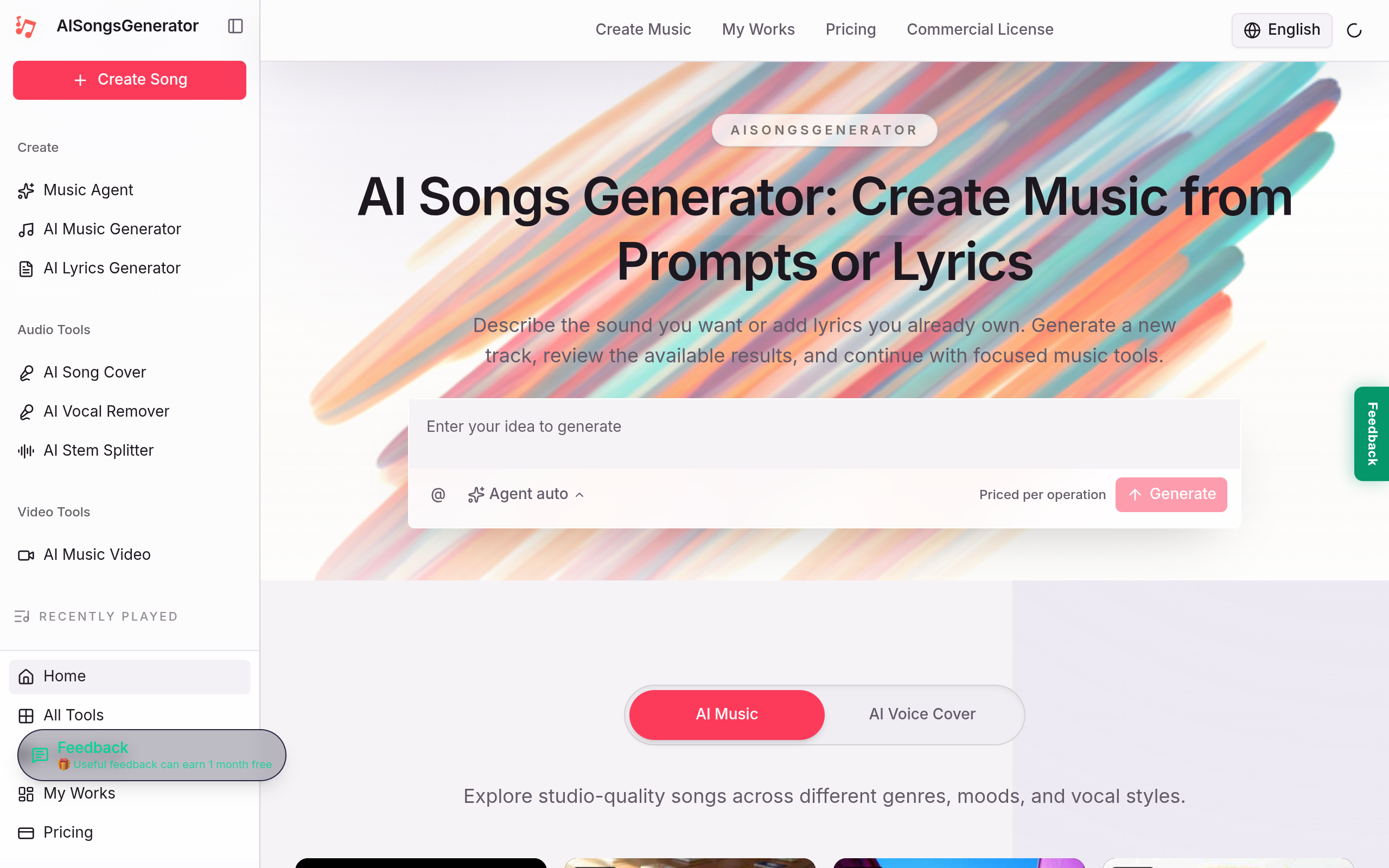 AISongsGenerator screenshot, image 1