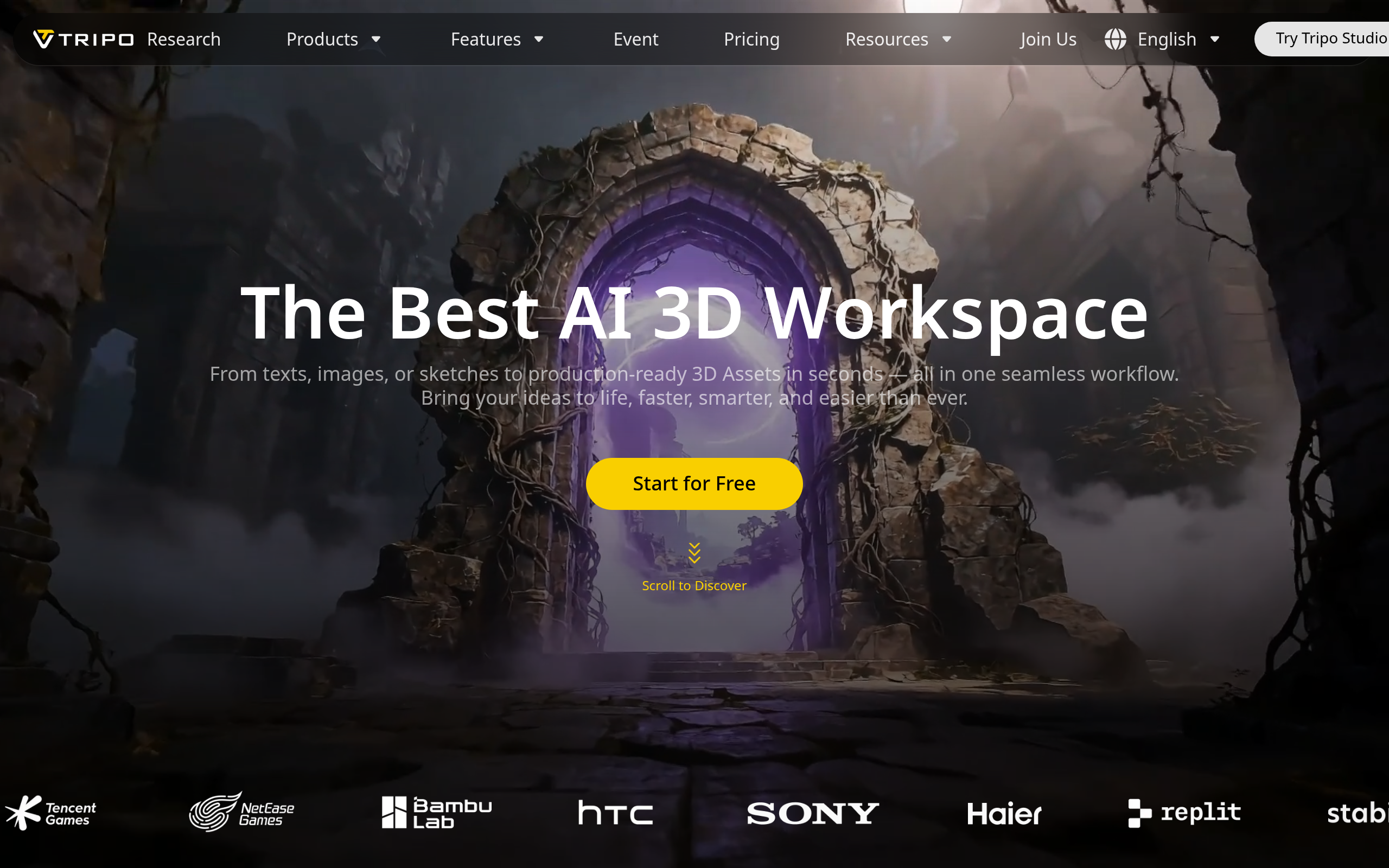 Tripo3D 产品截图