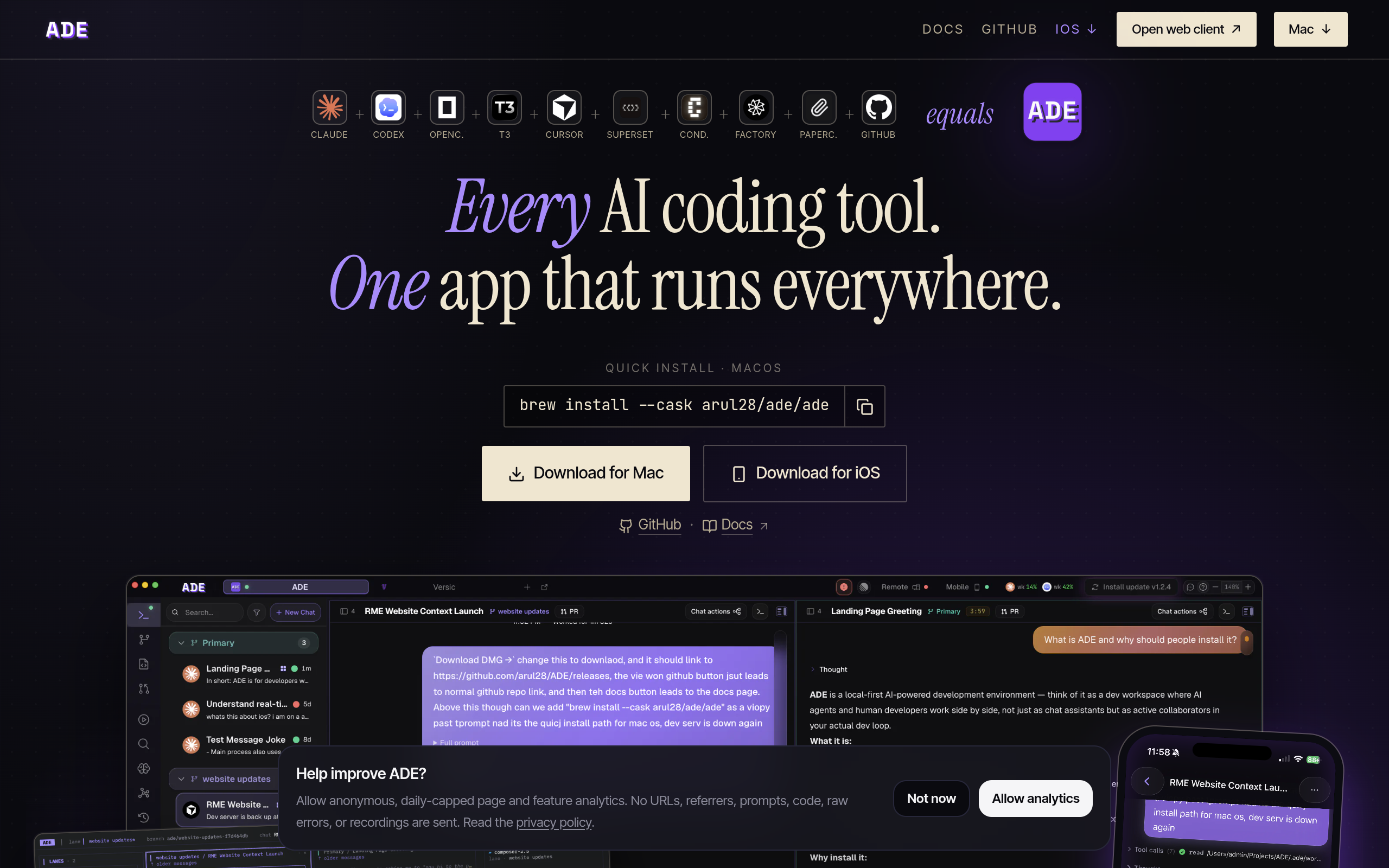 ADE screenshot – image 1