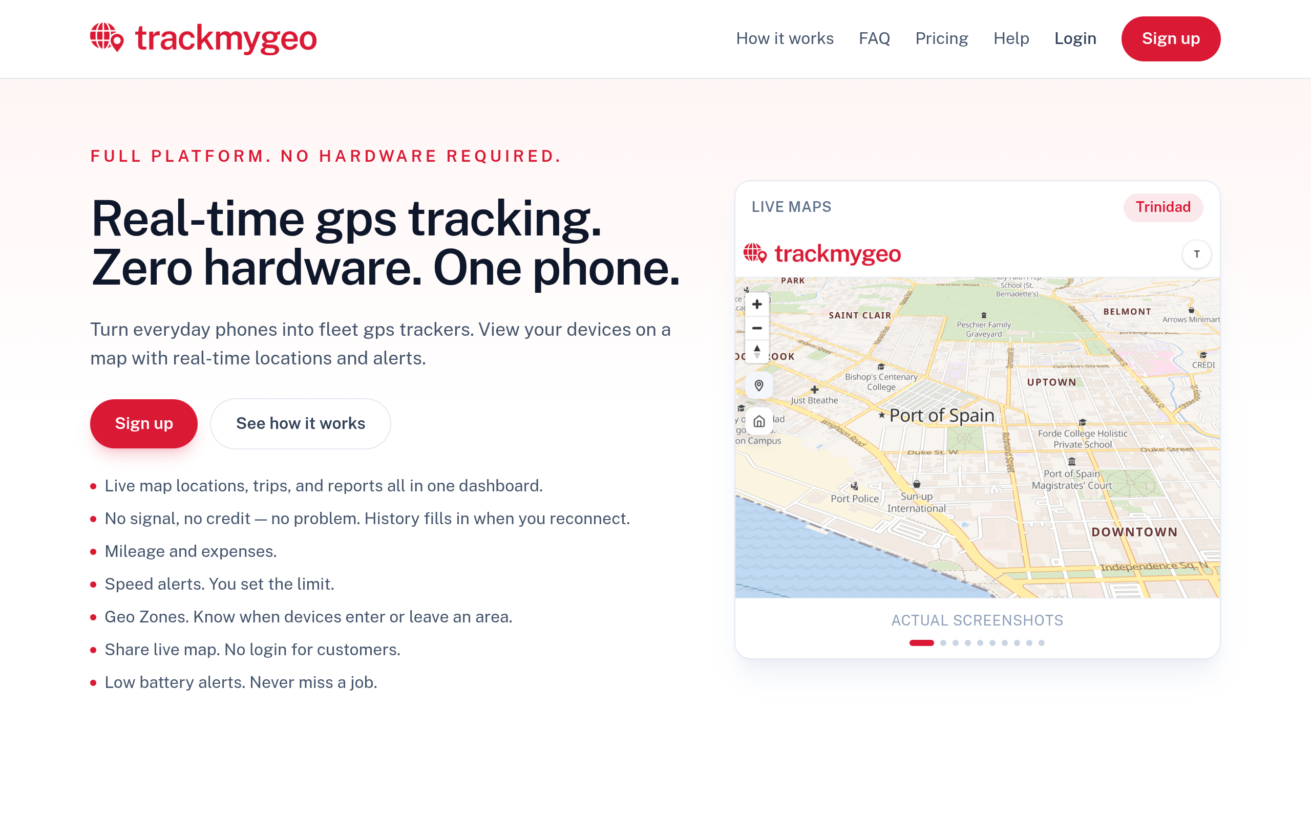 Real-time gps tracking. Zero hardware. One phone. screenshot, image 1