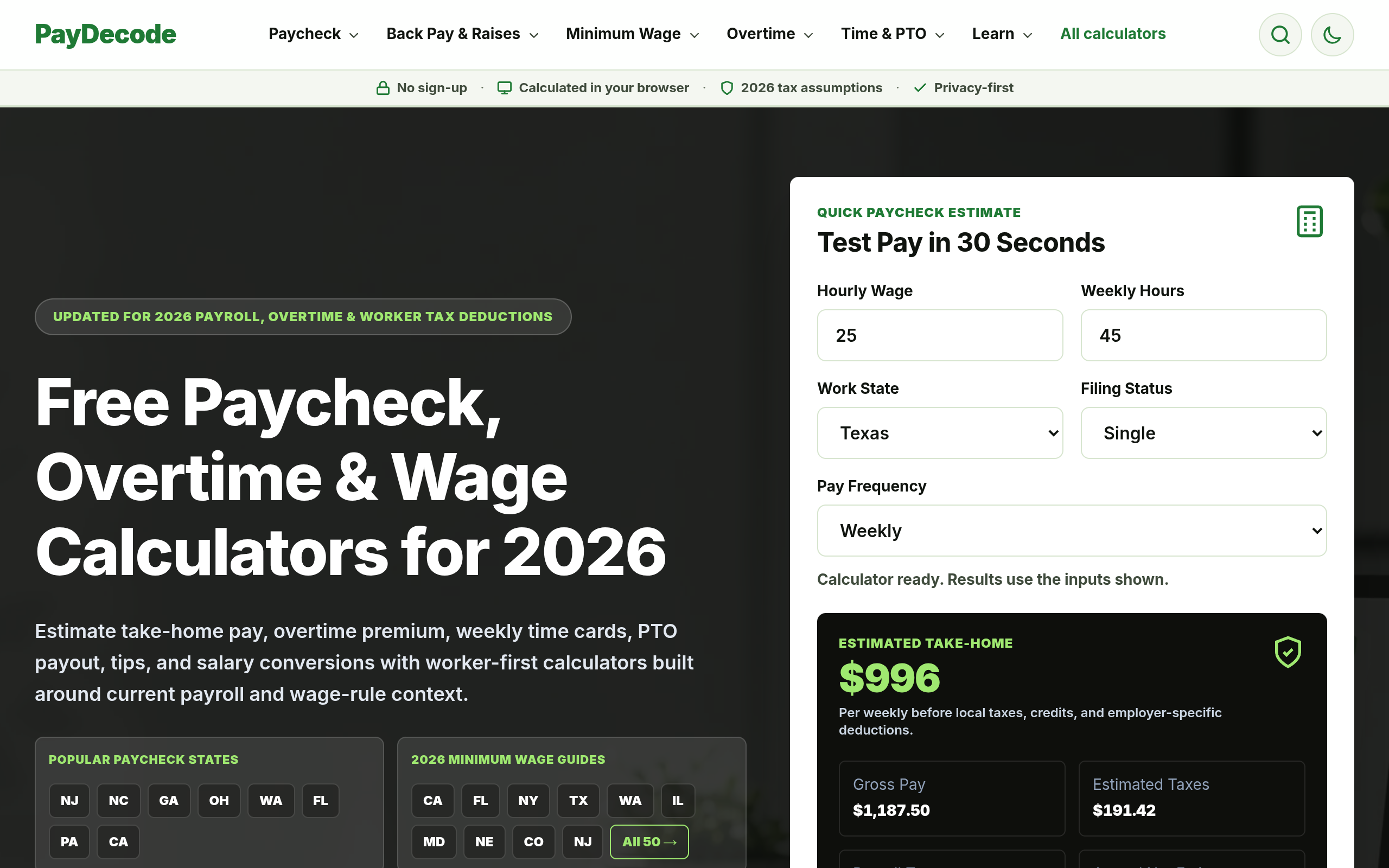 PayDecode screenshot, image 1