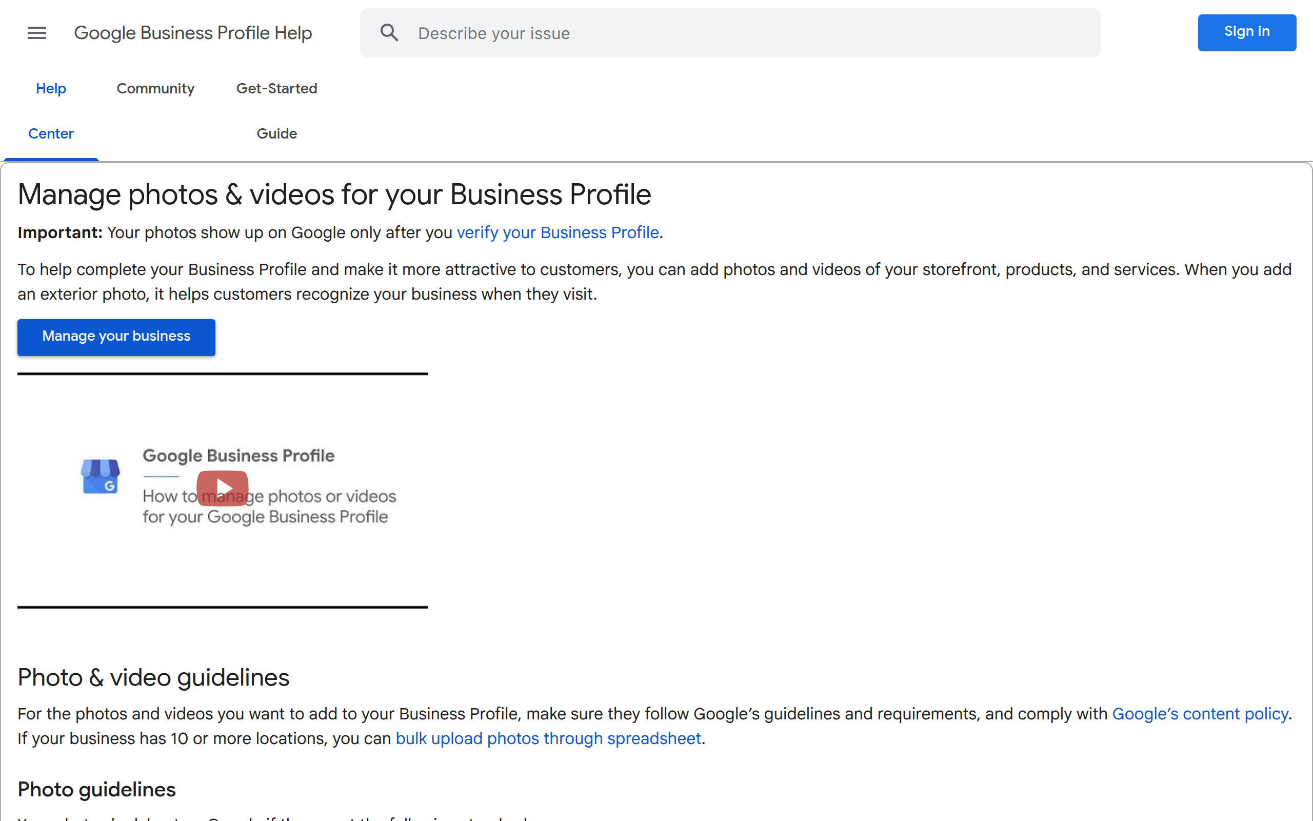 Optimize photos and videos for Google Maps Screenshot