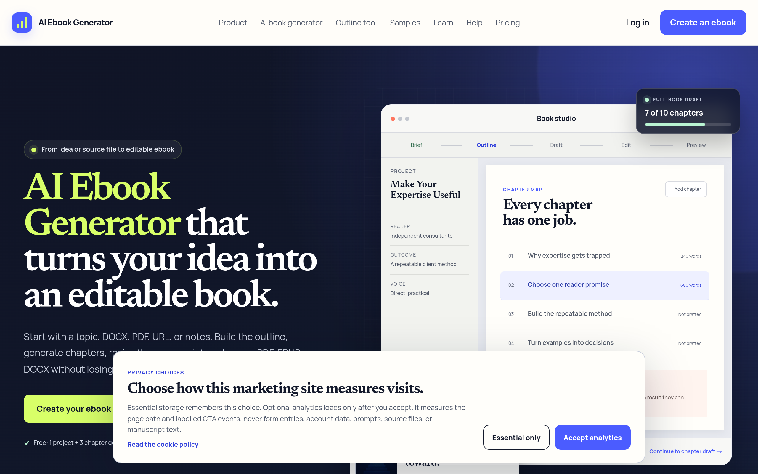 AI Ebook Generator screenshot, image 1