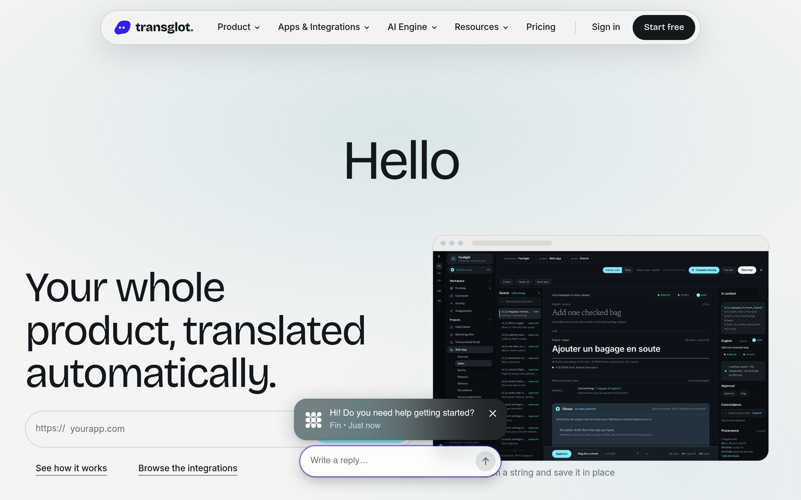 Transglot screenshot, image 1