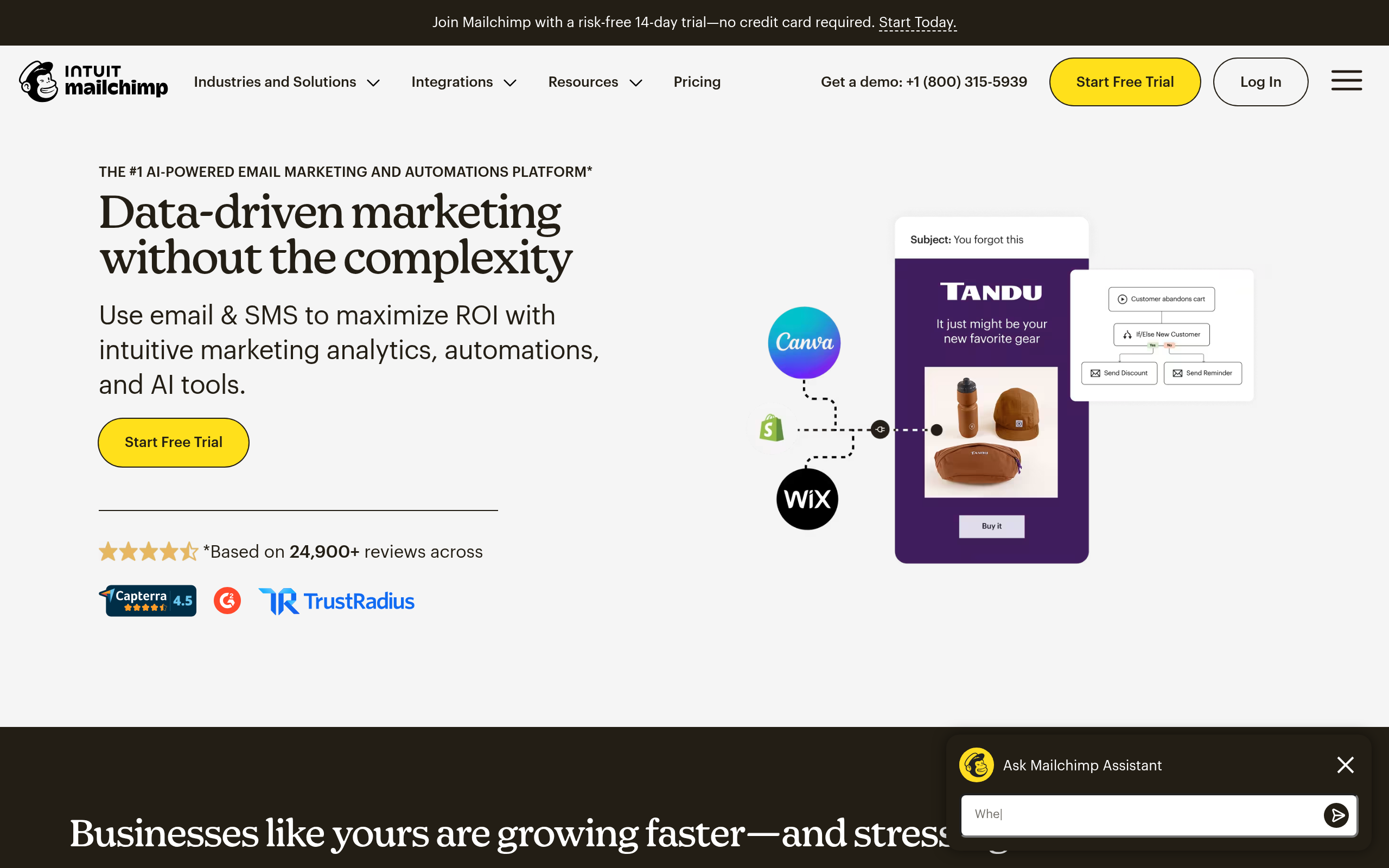 Screenshot of eepurl.com