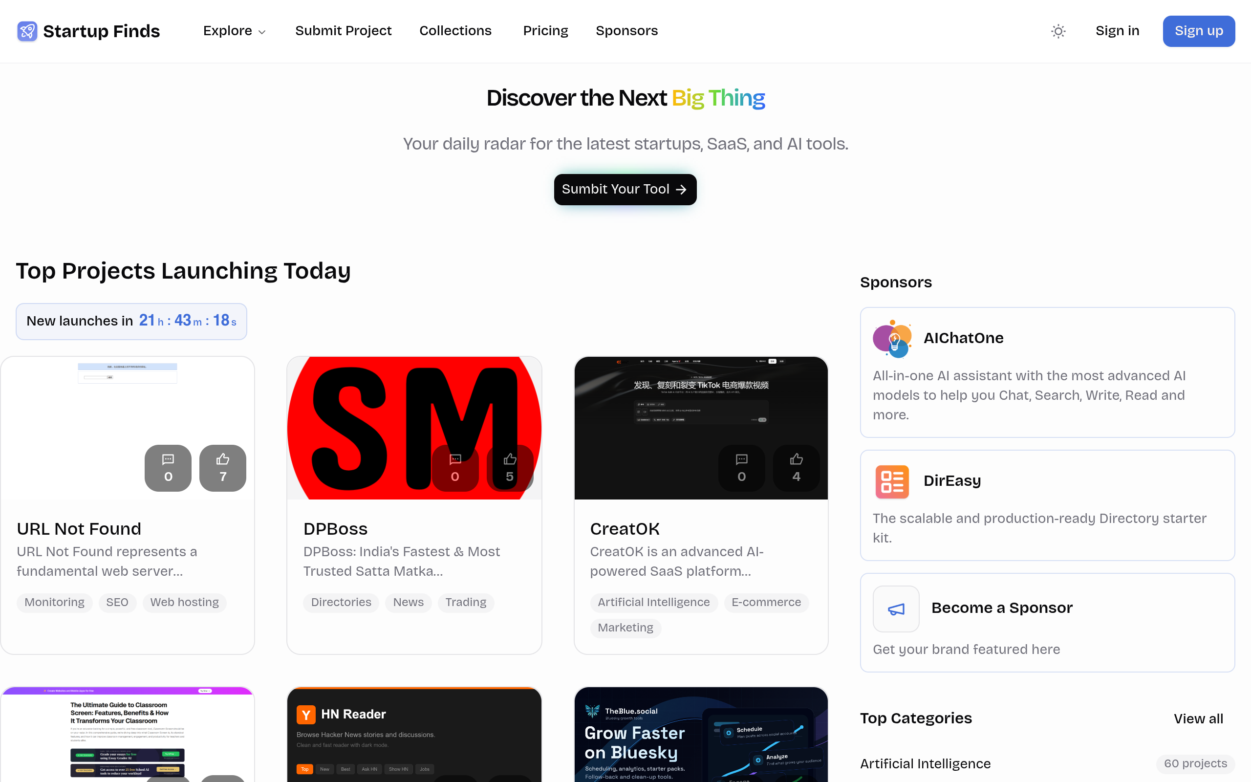 Startup Finds screenshot, image 1