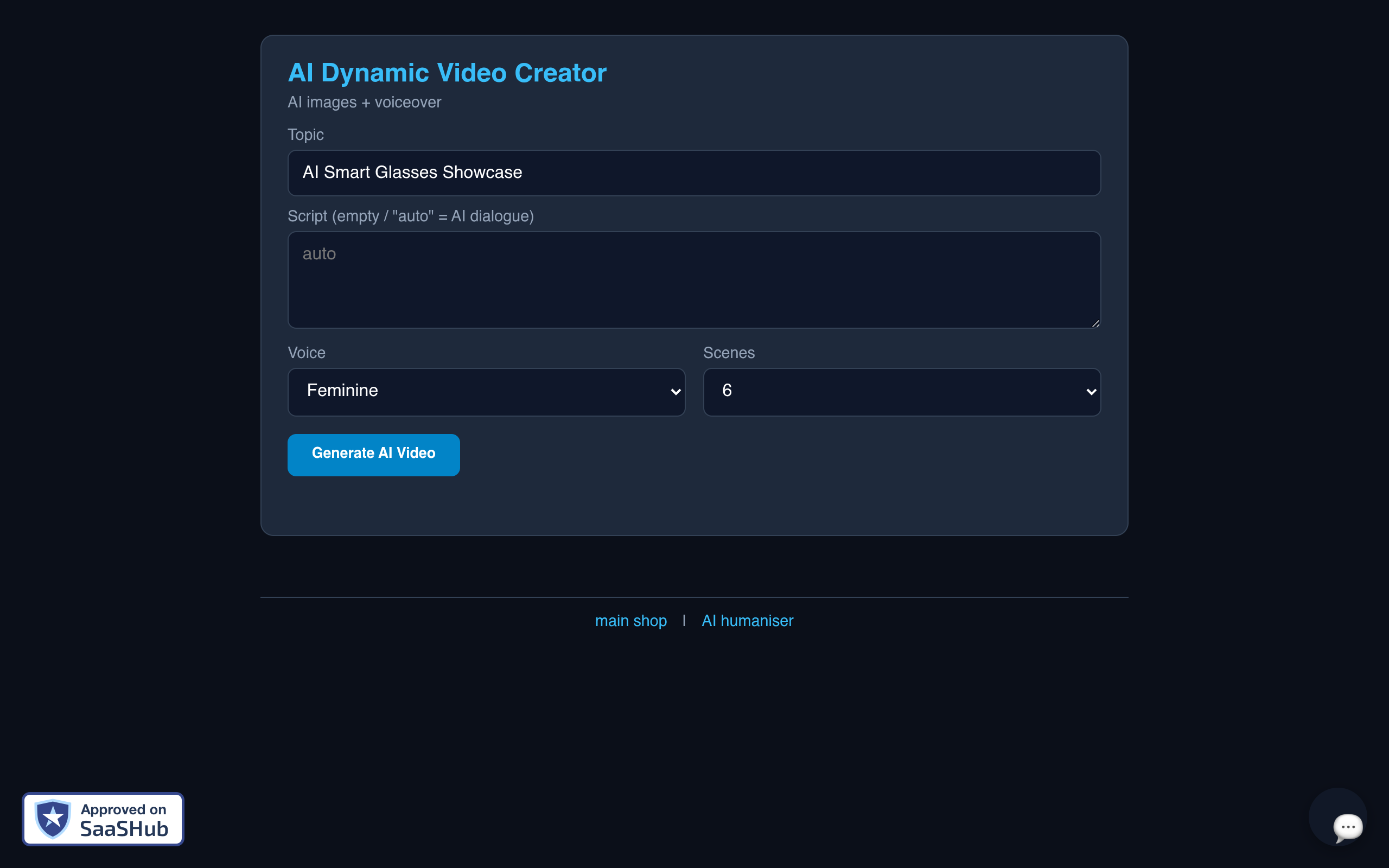 AI Dynamic Video Creator screenshot, image 1