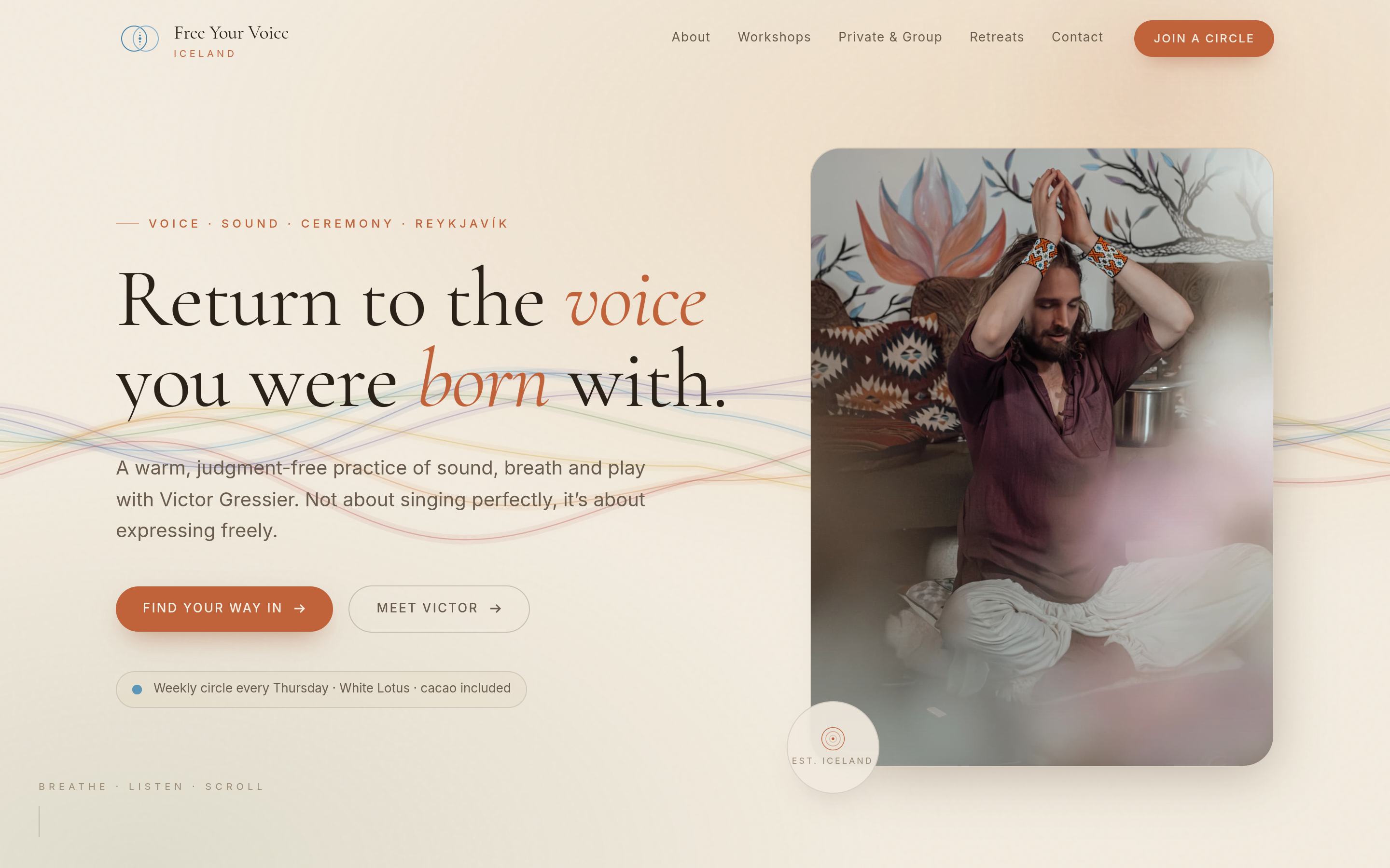 Free Your Voice website