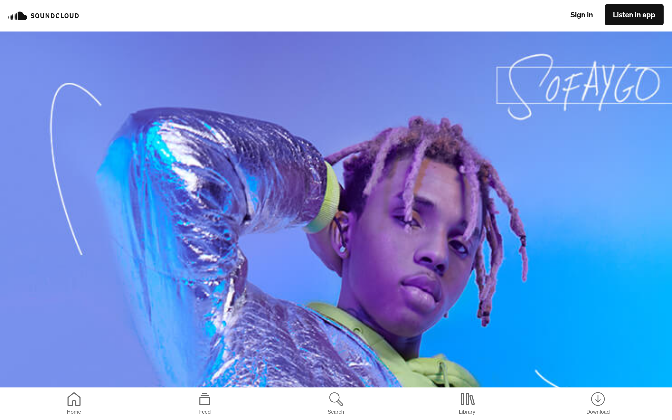 Screenshot of soundcloud.com