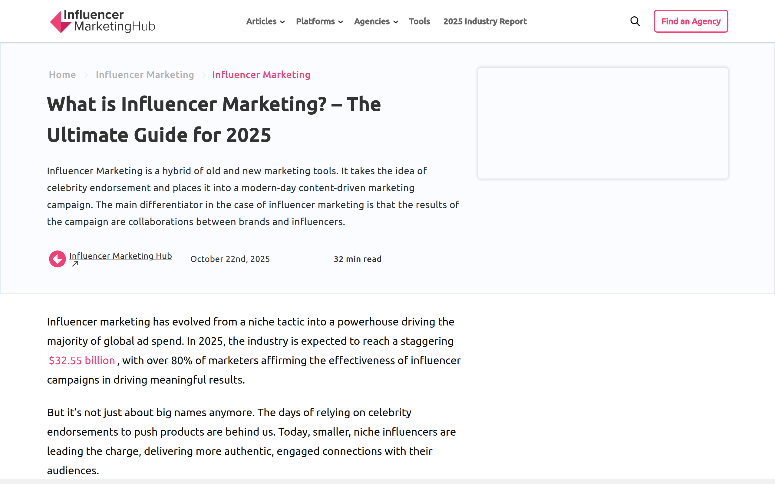 Influencermarketinghub screenshot