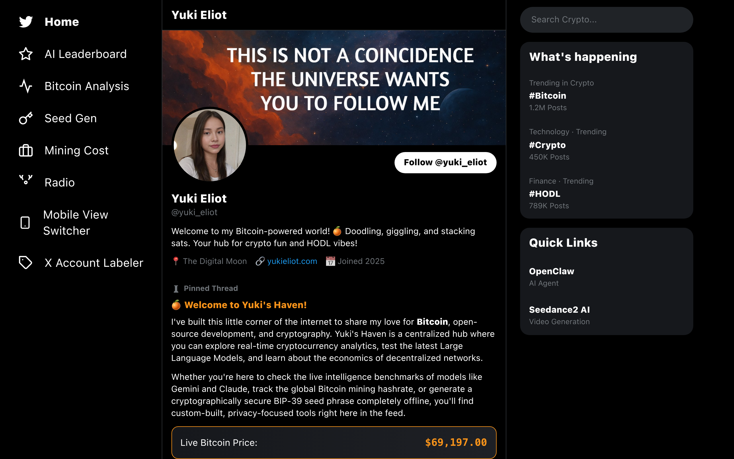 Screenshot of yukieliot.com