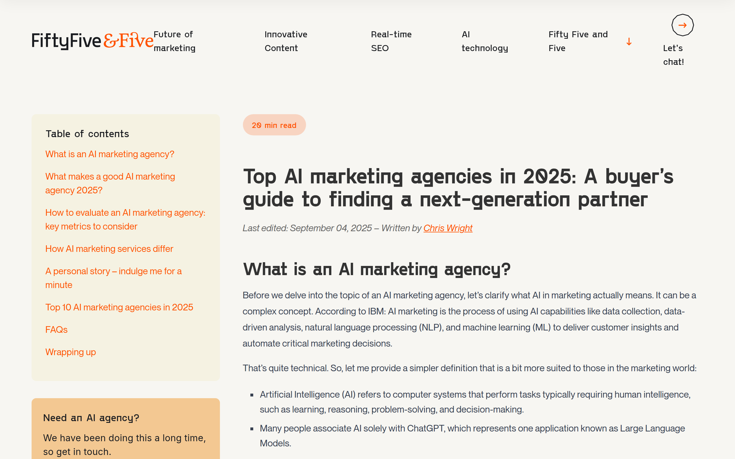 Blog Fiftyfiveandfive screenshot