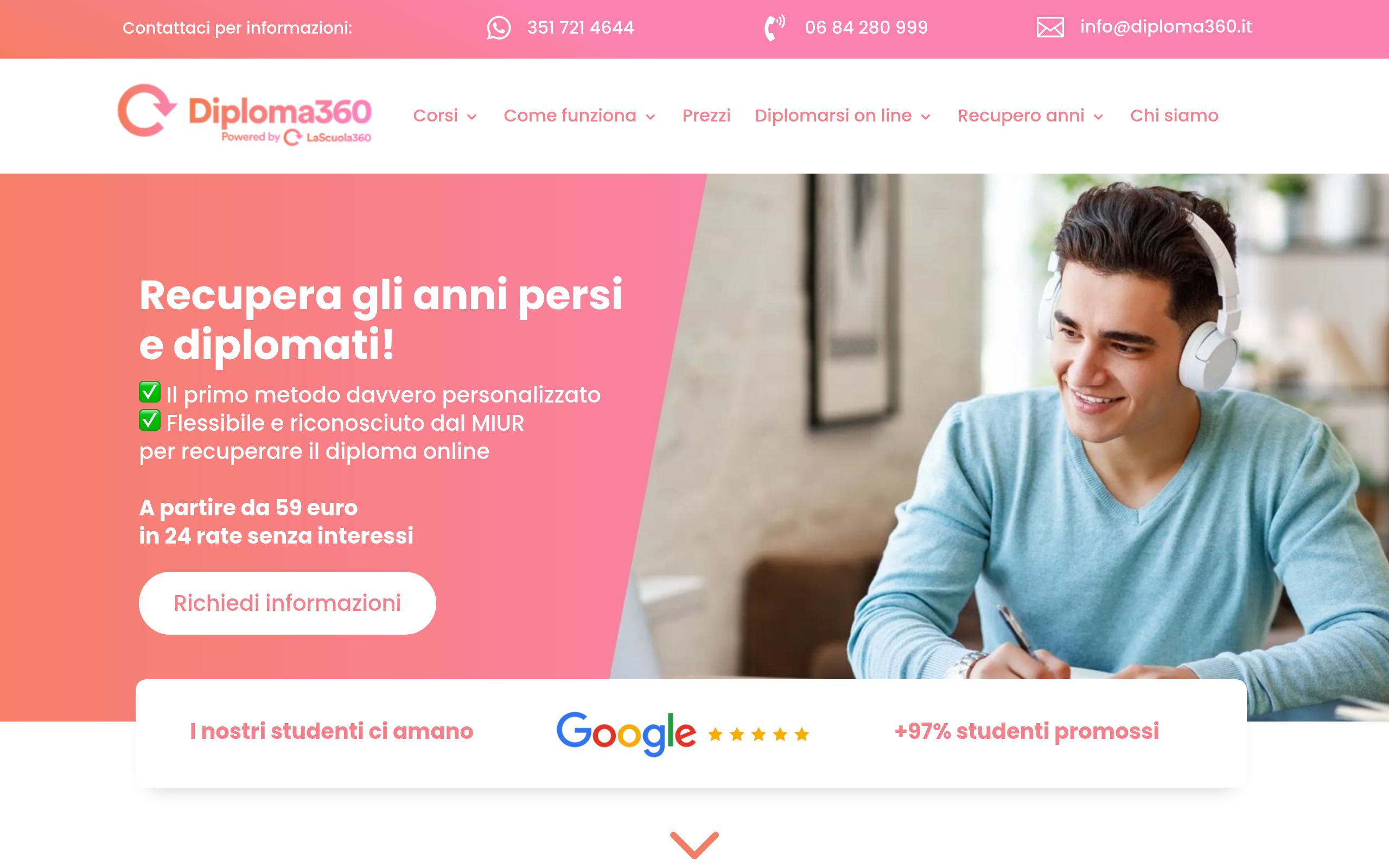 Screenshot of diploma360.it