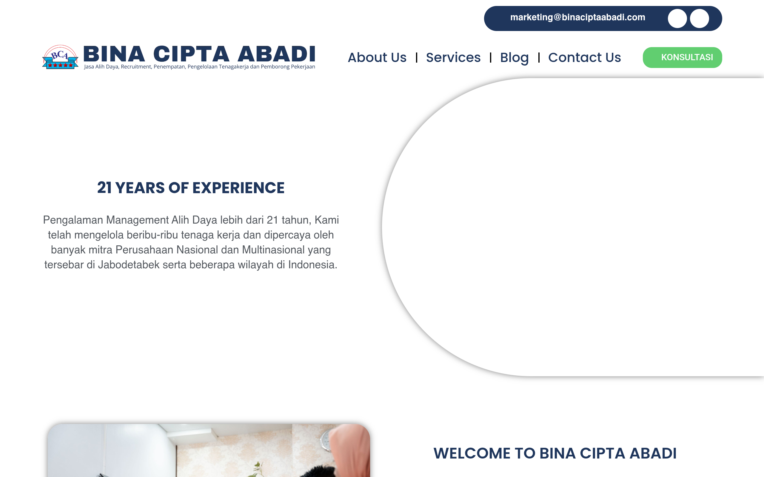 Screenshot of binaciptaabadi.com