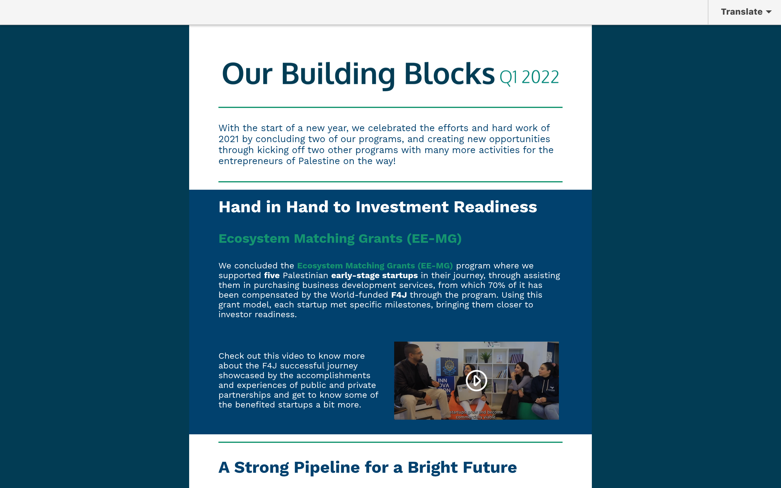 Our Building Blocks Q1 2022