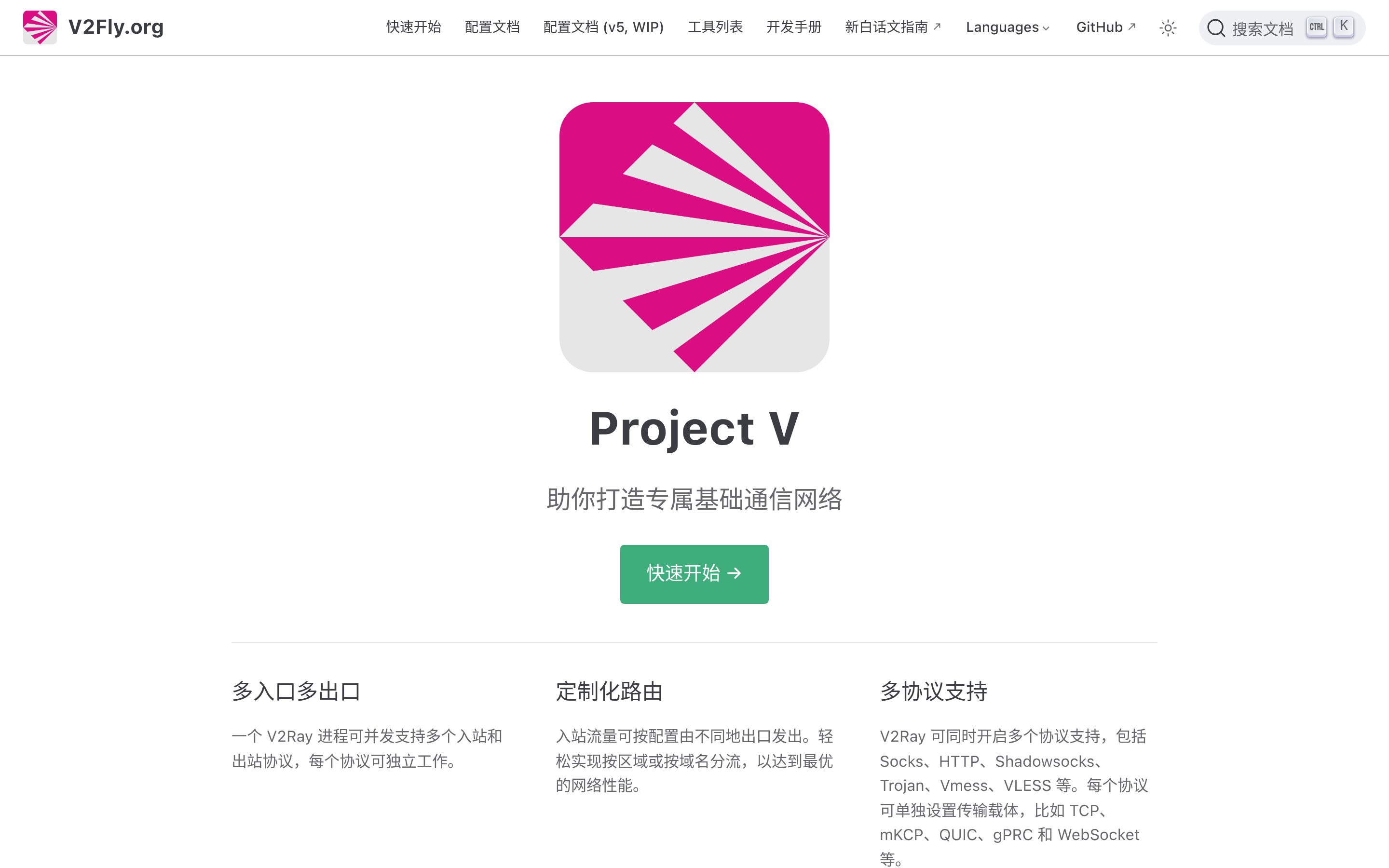 V2Fly.org 介面截圖