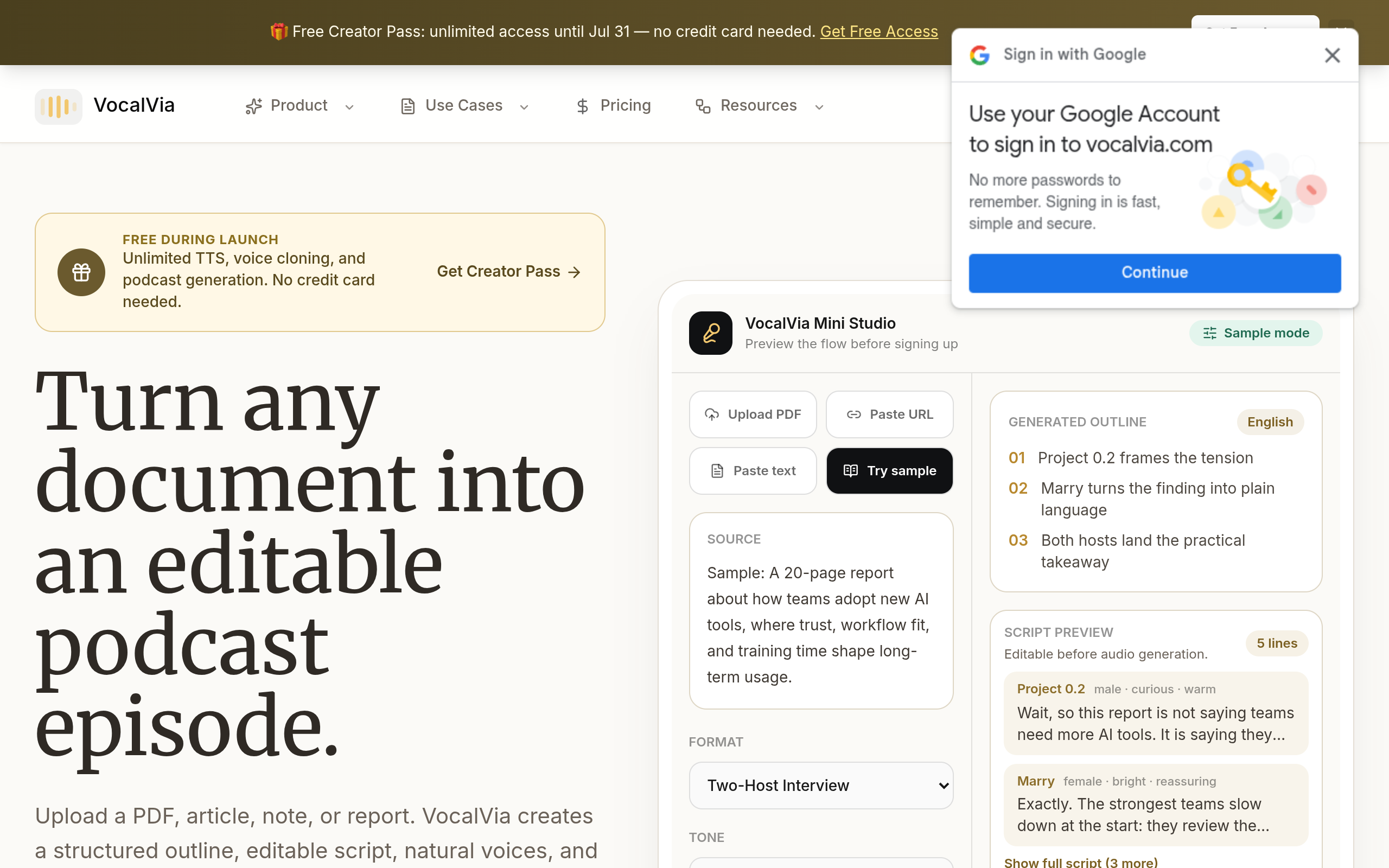 VocalVia screenshot – image 1