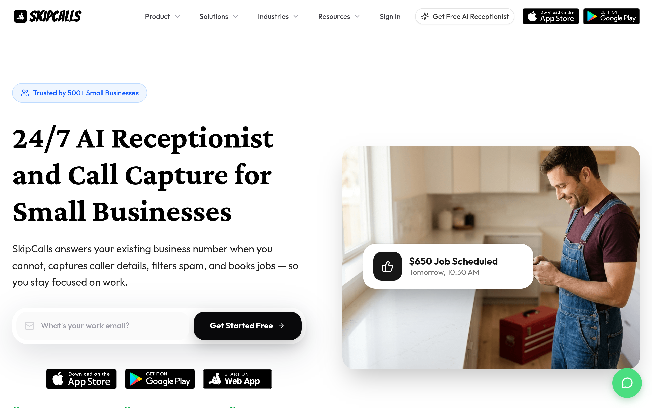 24/7 AI Receptionist & Call Capture for Small Businesses screenshot – image 1