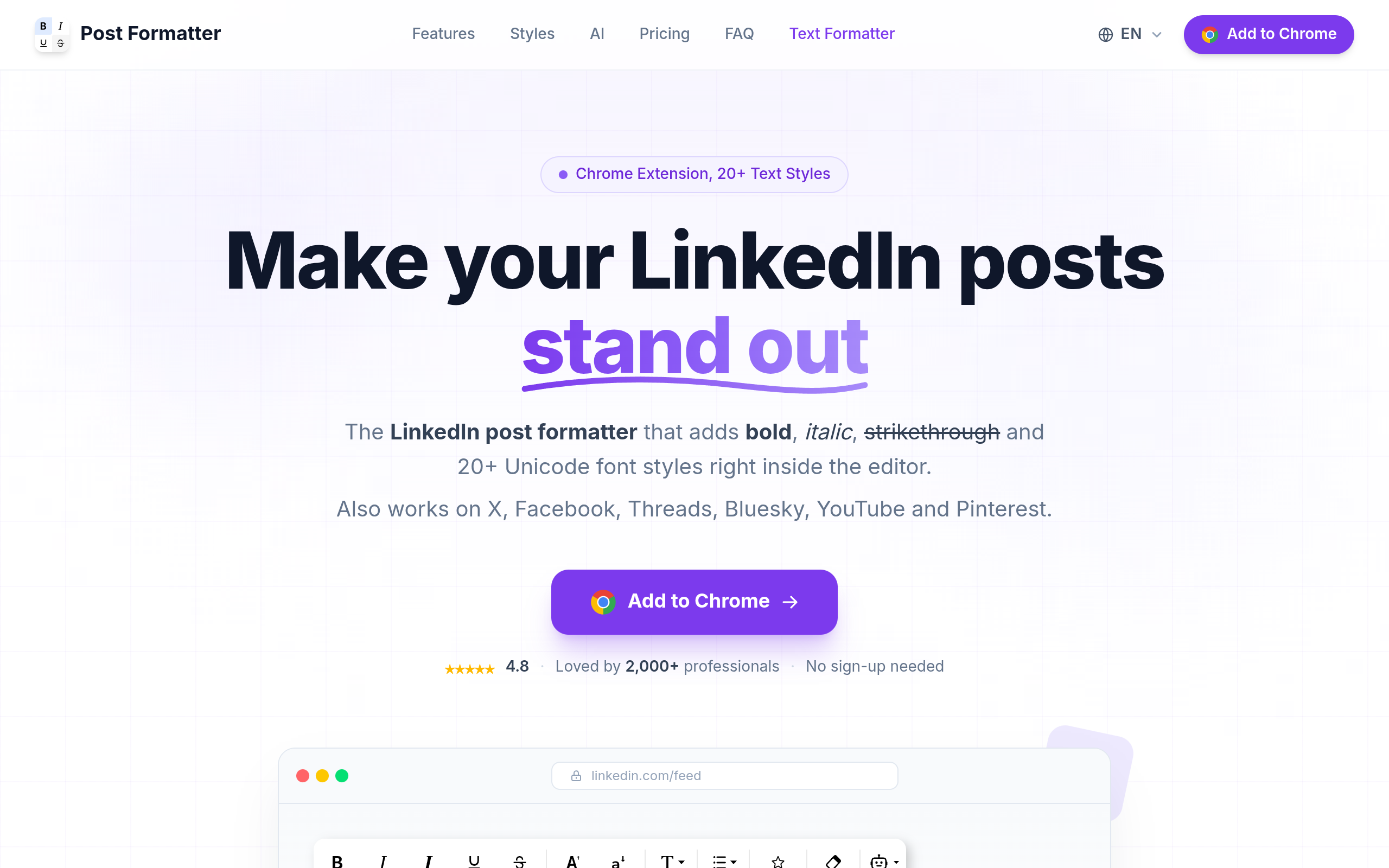 Post Formatter screenshot – image 1