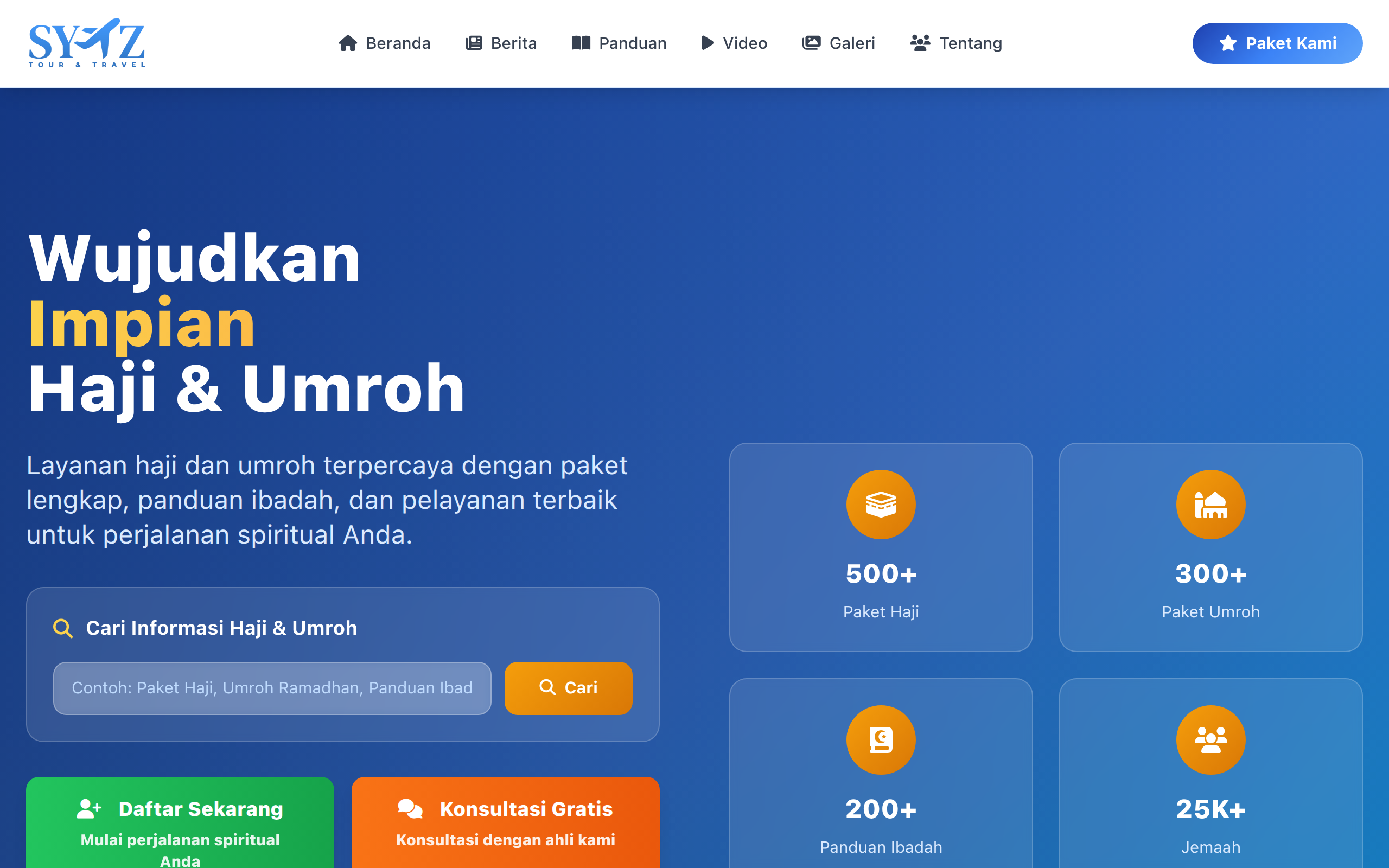 Screenshot of syaz travel