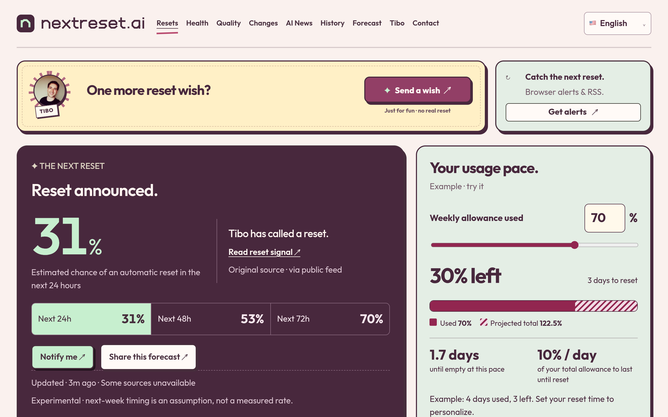 NextReset screenshot, image 1