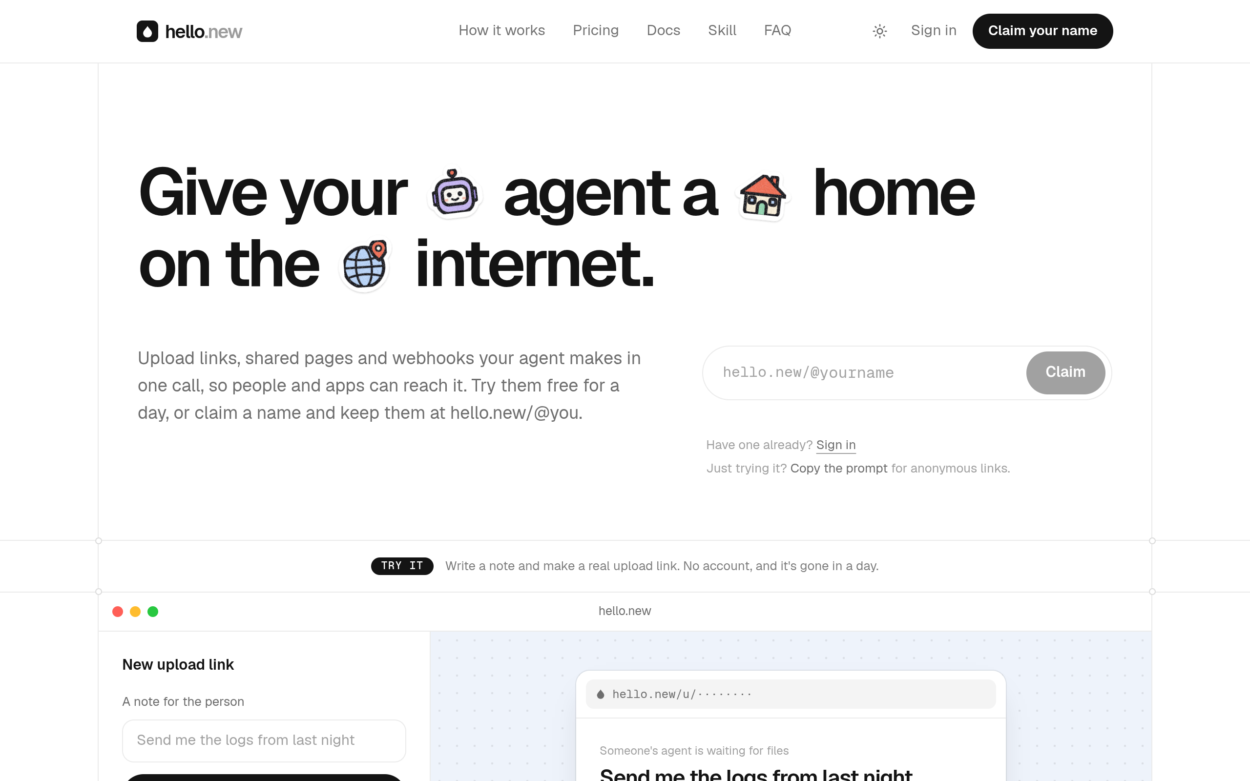 hello.new screenshot, image 1