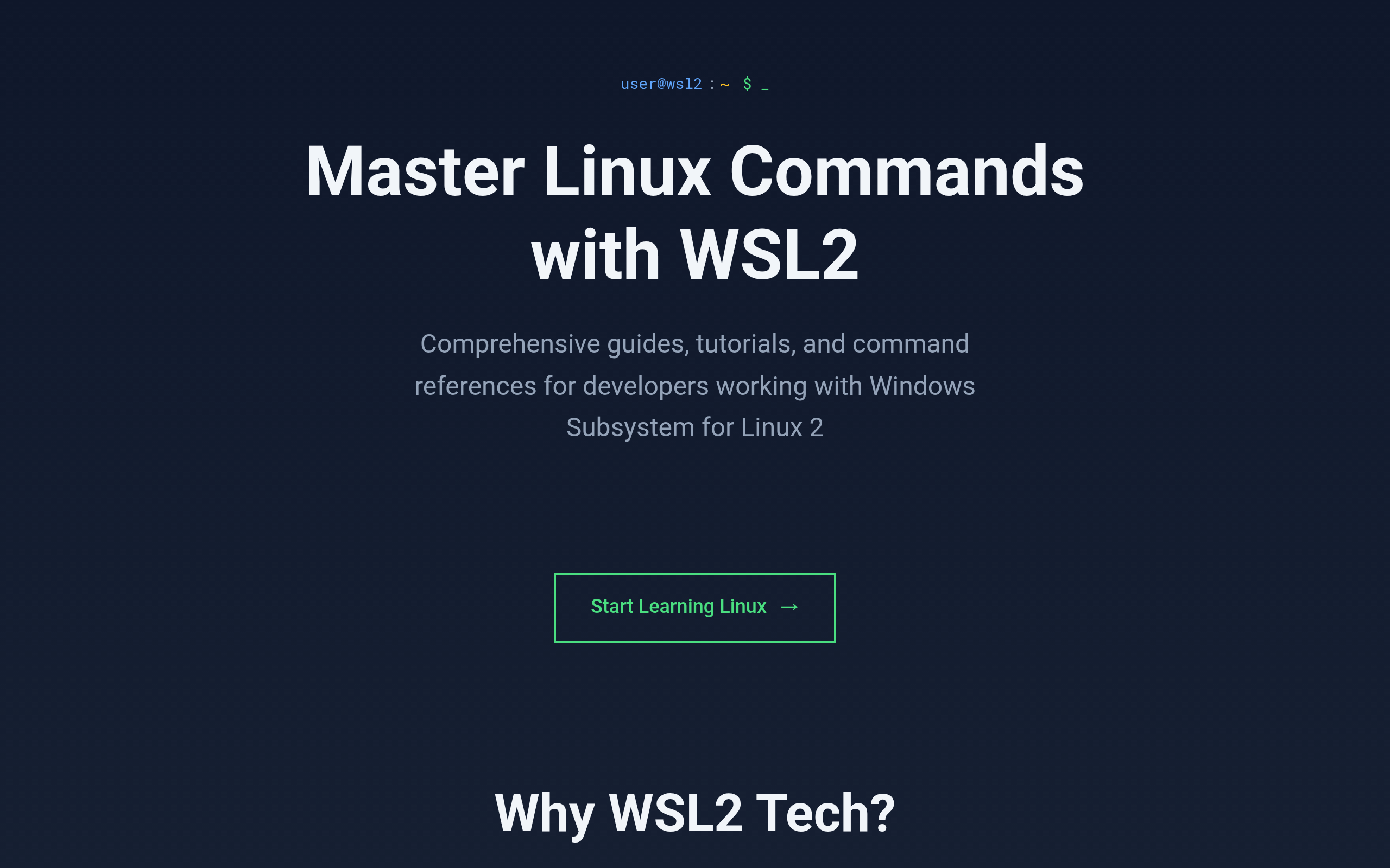 Screenshot of wsl2.tech