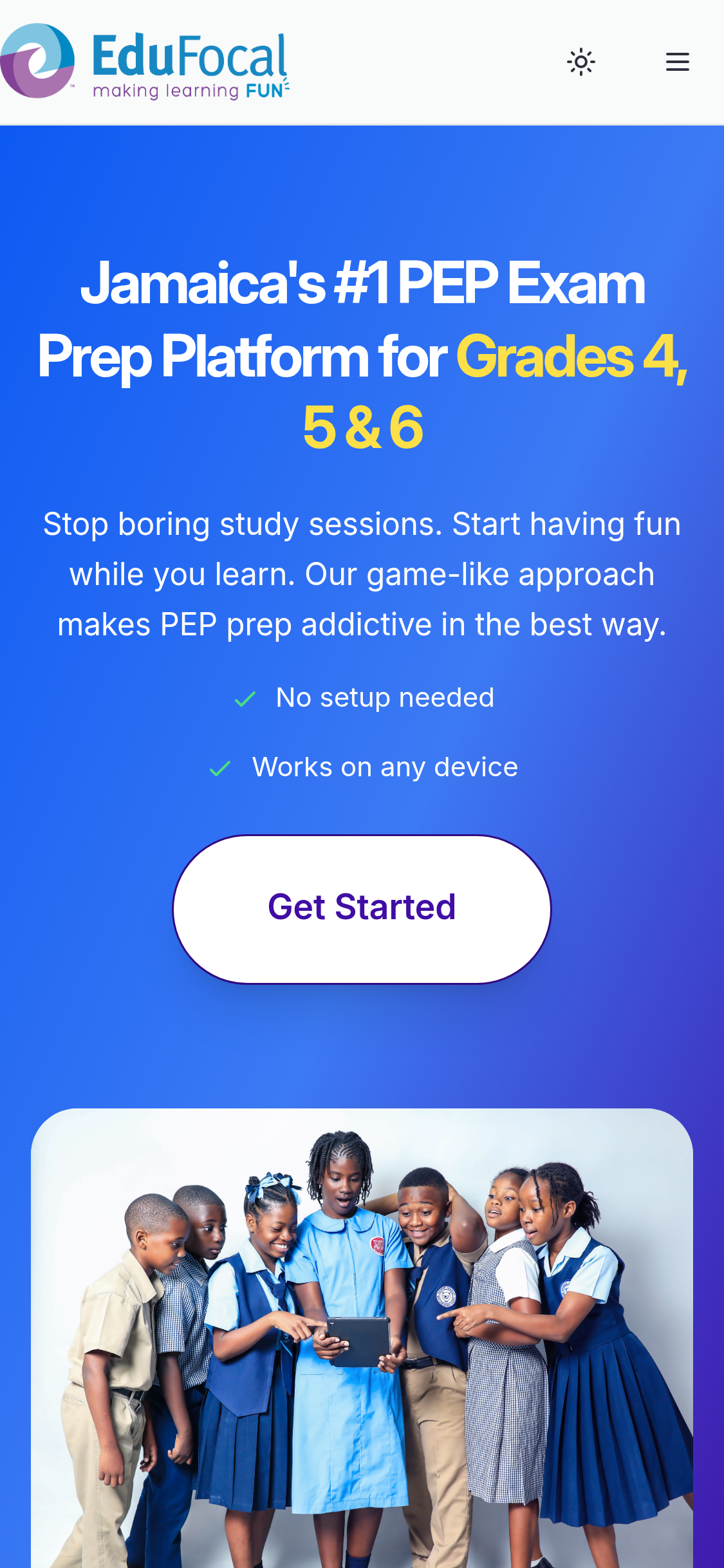 Mobile screenshot of edufocalacademy.com