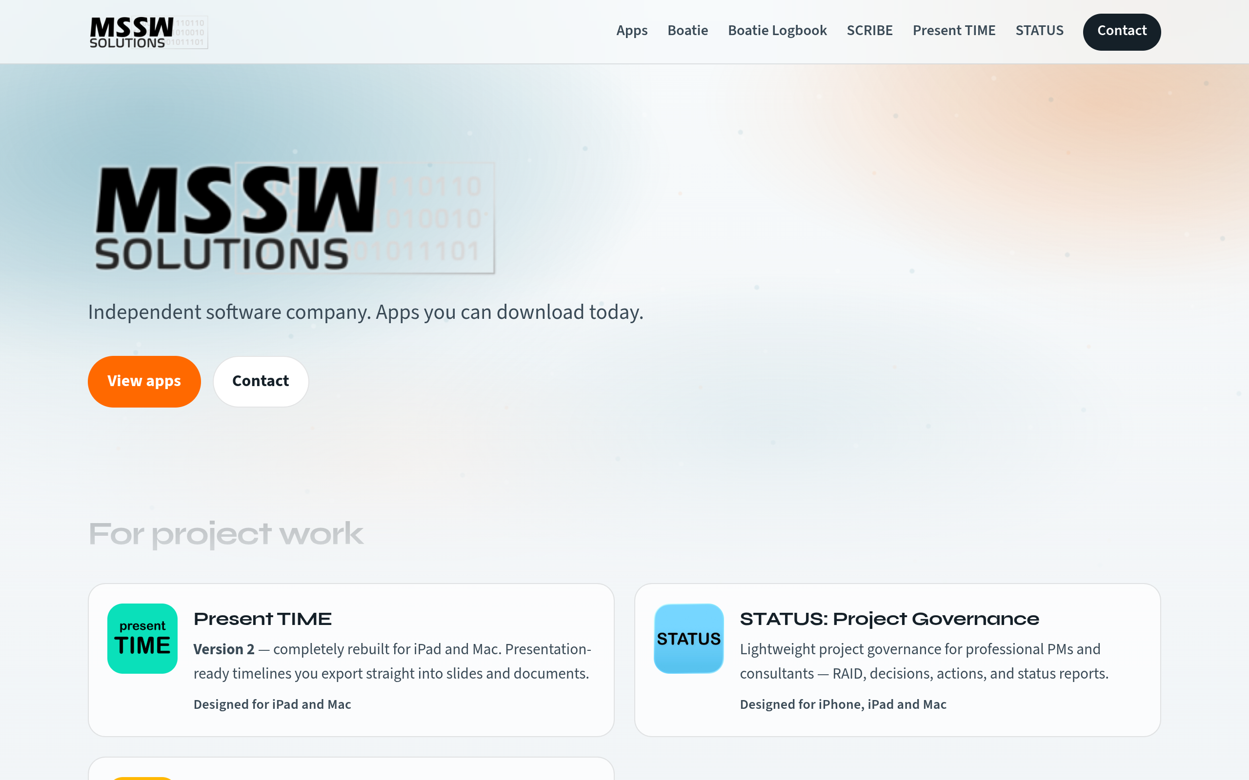 MSSW Solutions Ltd screenshot, image 1