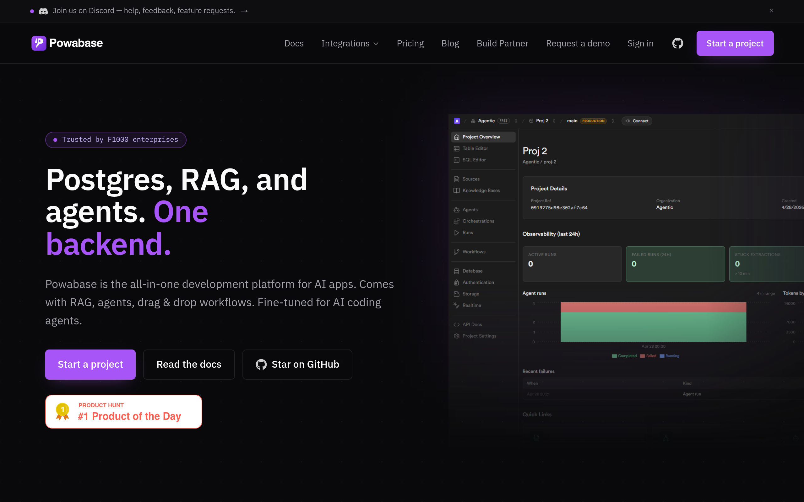 Powabase screenshot, image 1