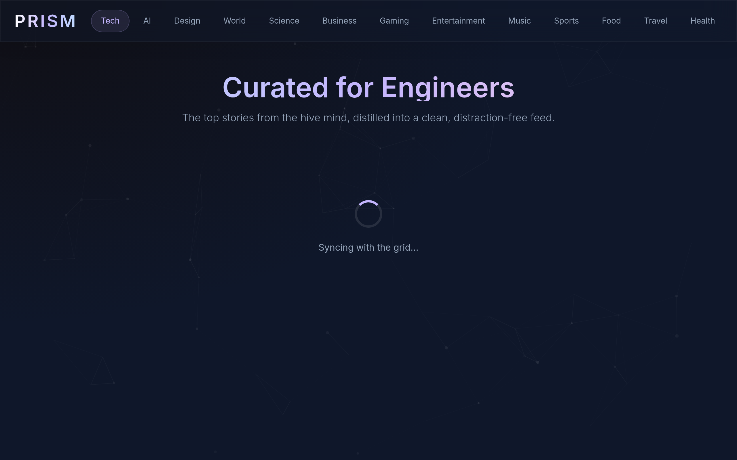 Screenshot of prism-news