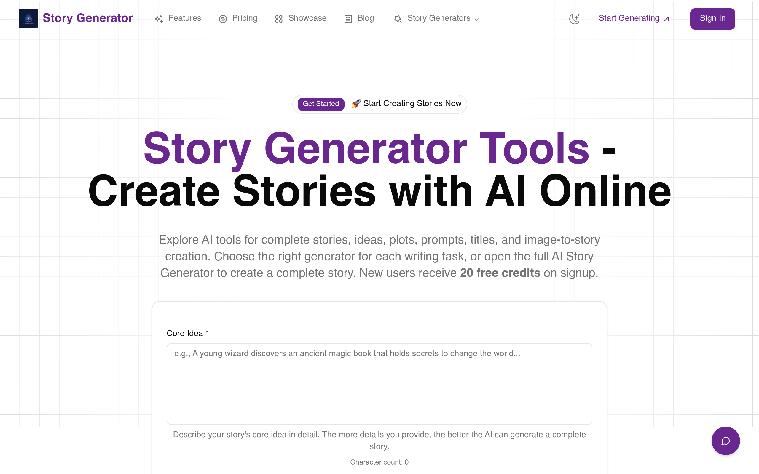 Story Generator Tools screenshot – image 1