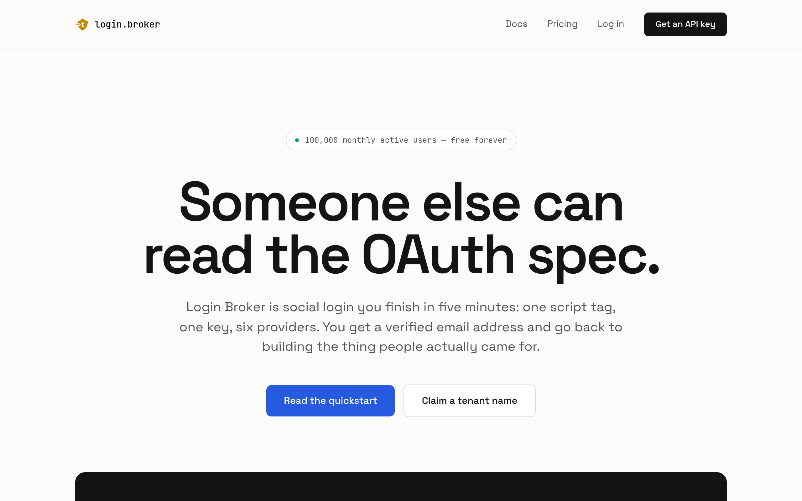 Login Broker screenshot, image 1