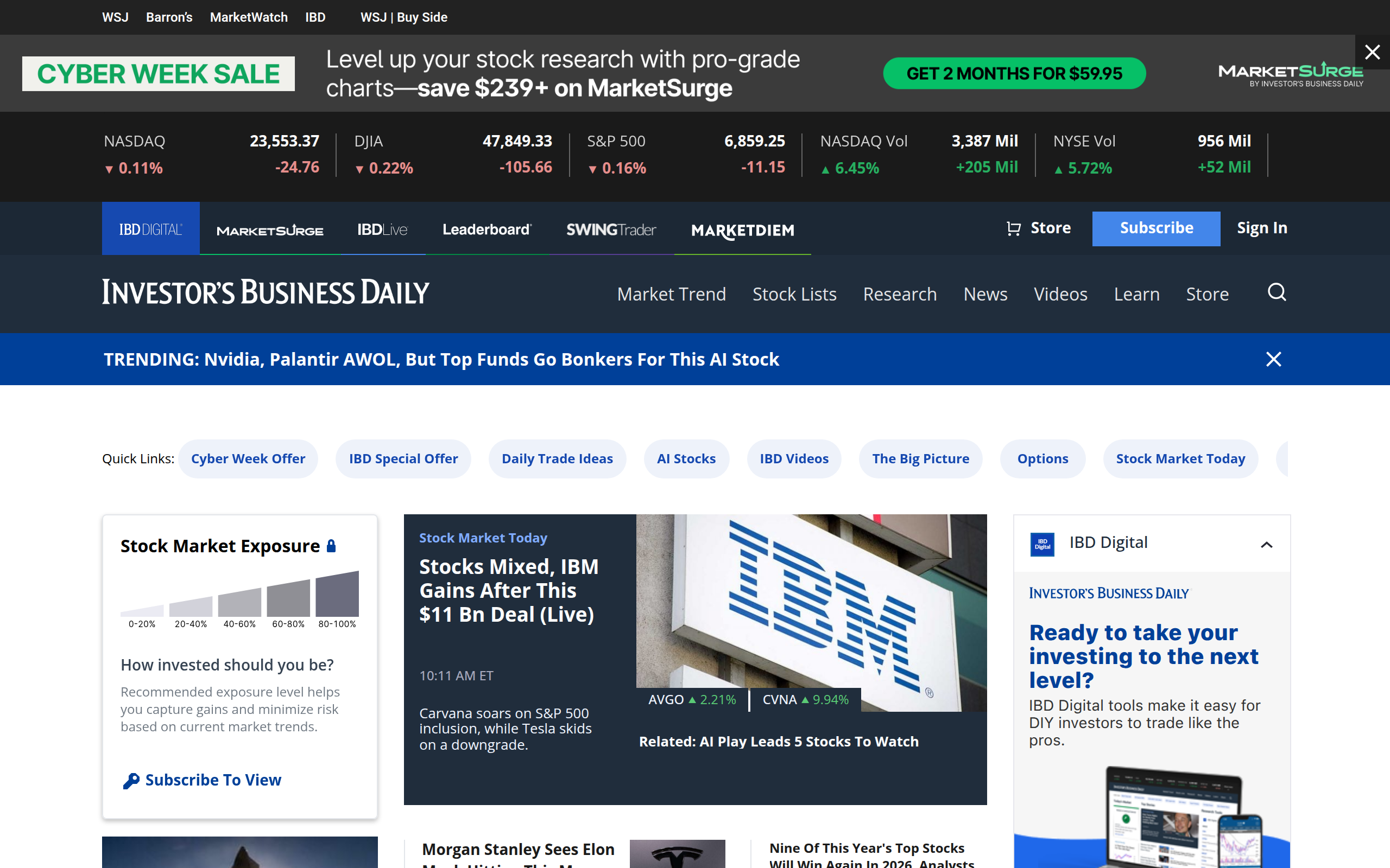 Investors screenshot