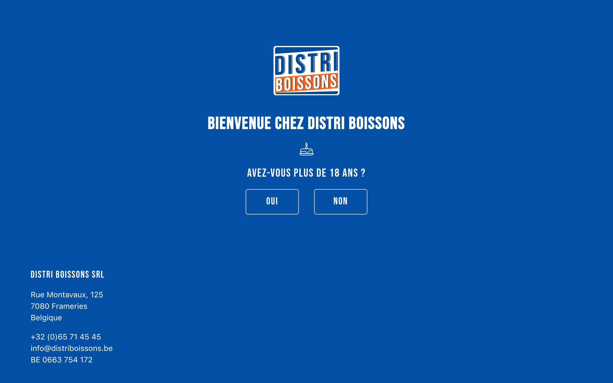 Capture d'écran de Distriboissons - Bienvenue
