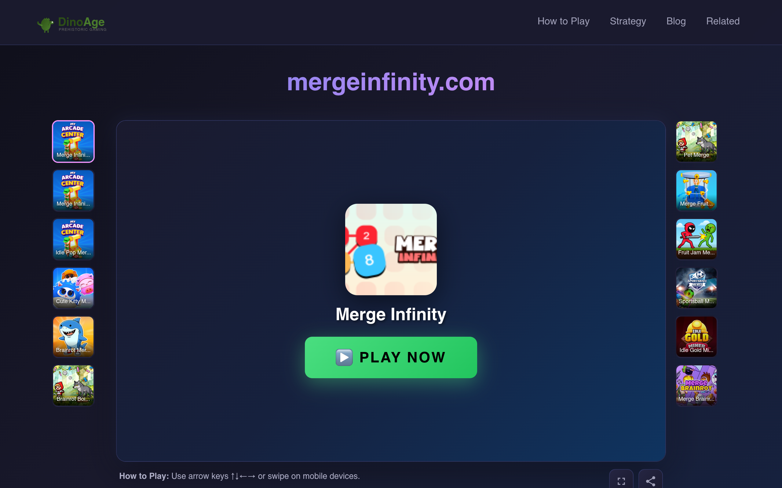 mergeinfinity.com screenshot