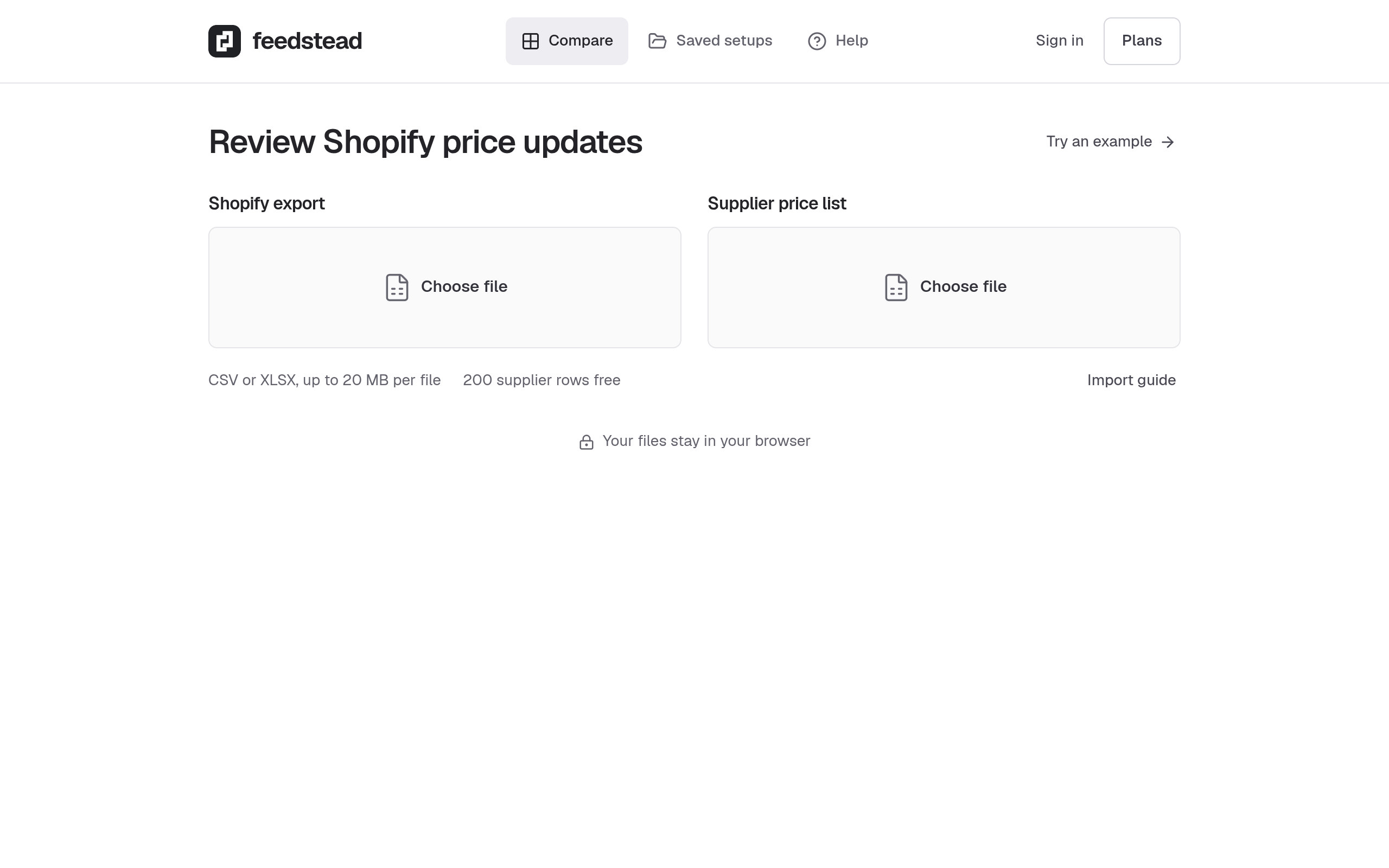Feedstead screenshot, image 1