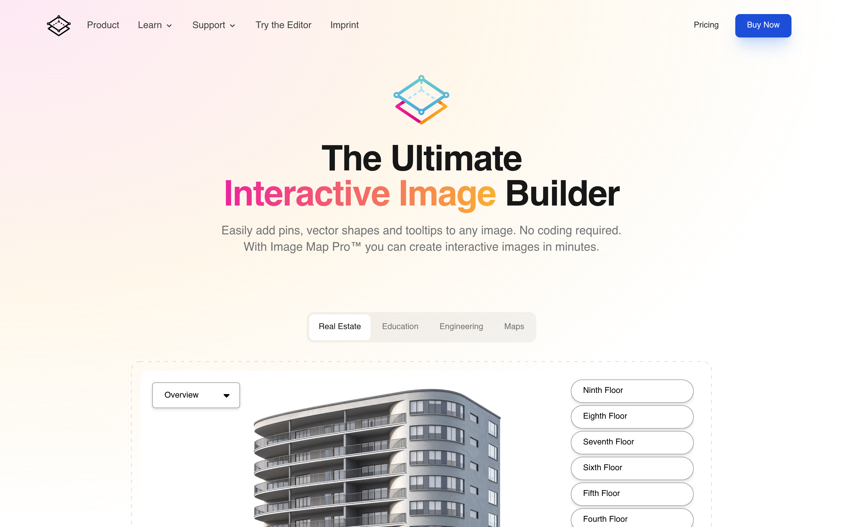 Image Map Pro for WordPress interactive SVG image map builder homepage