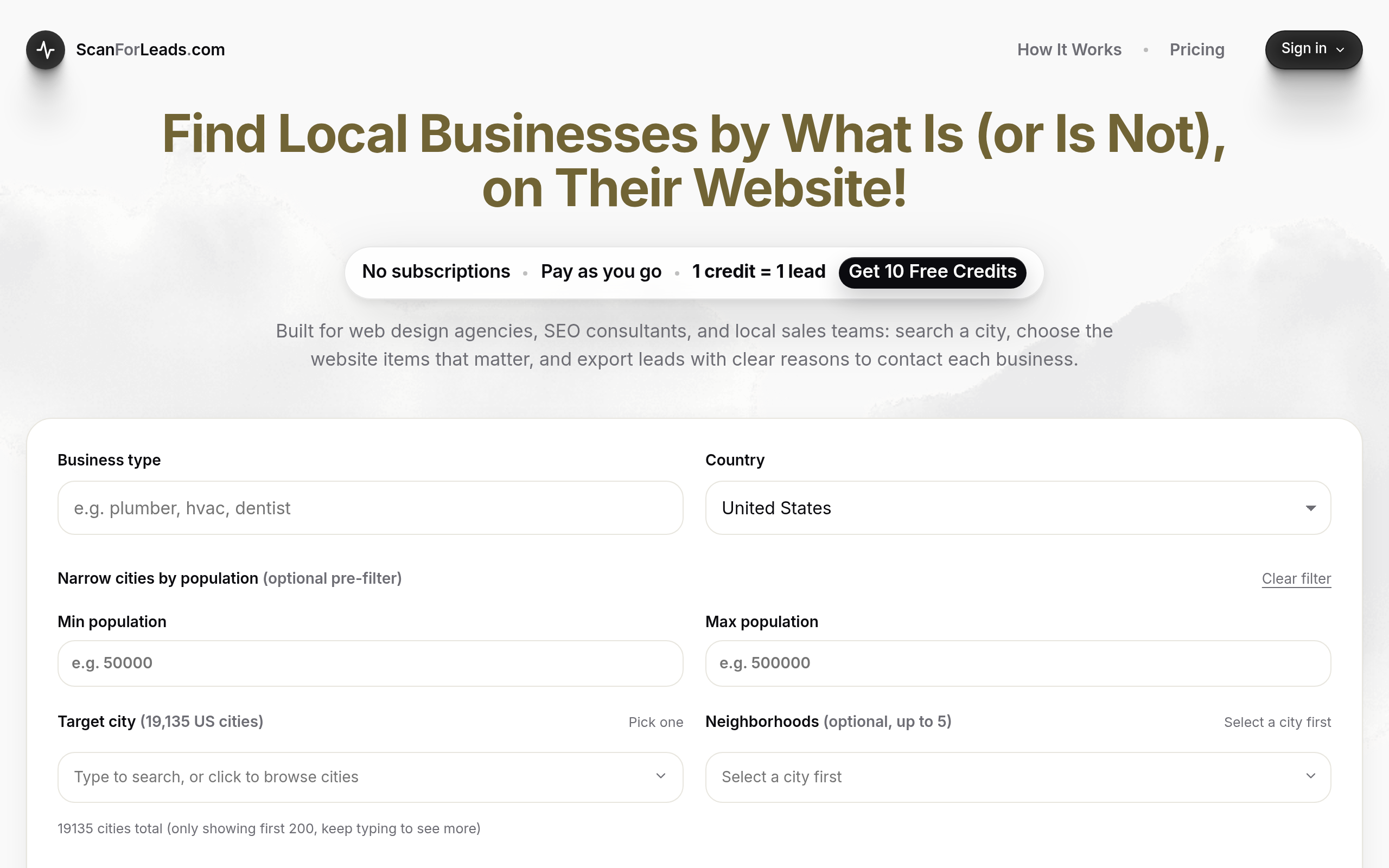 ScanForLeads screenshot