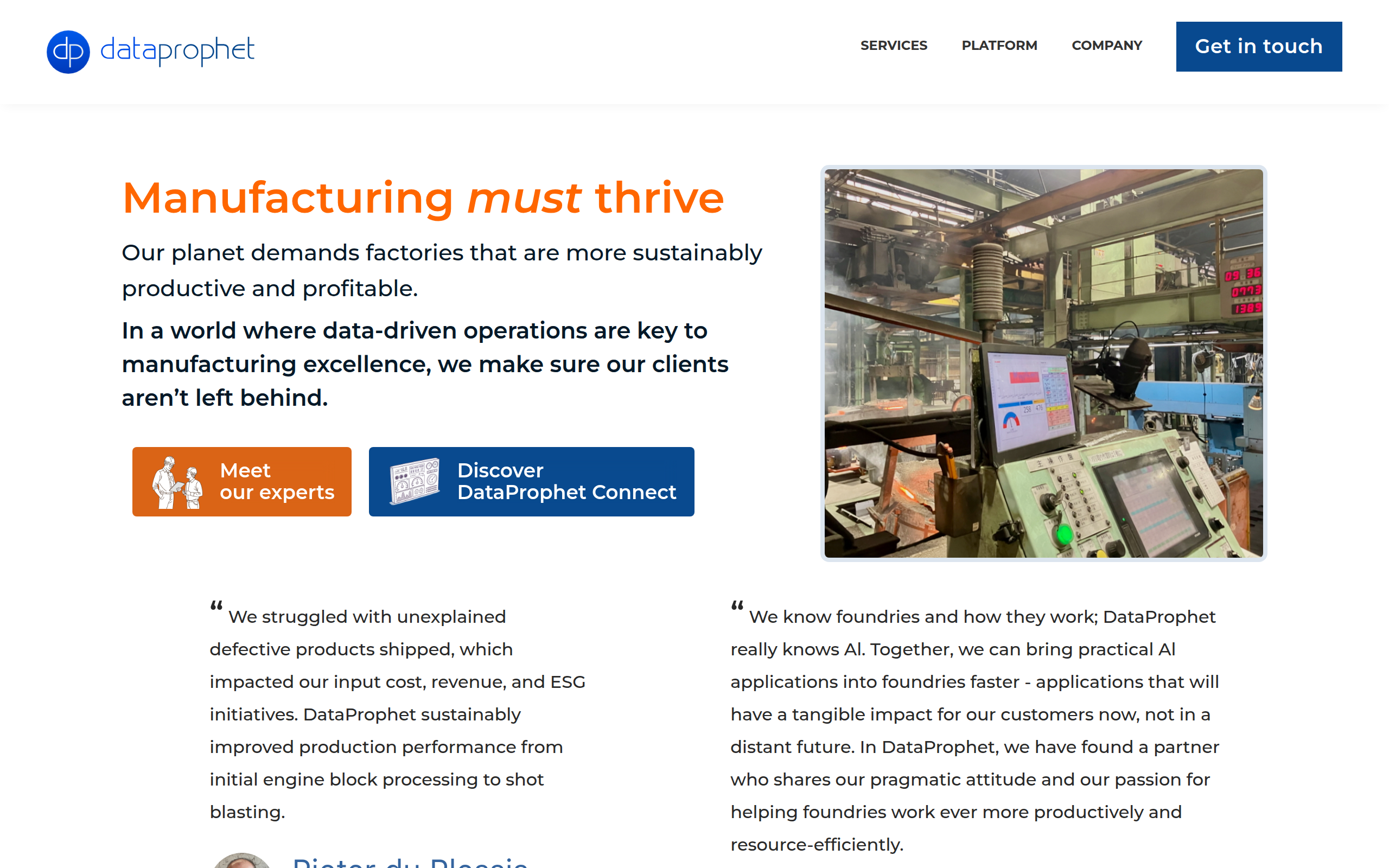 Dataprophet screenshot