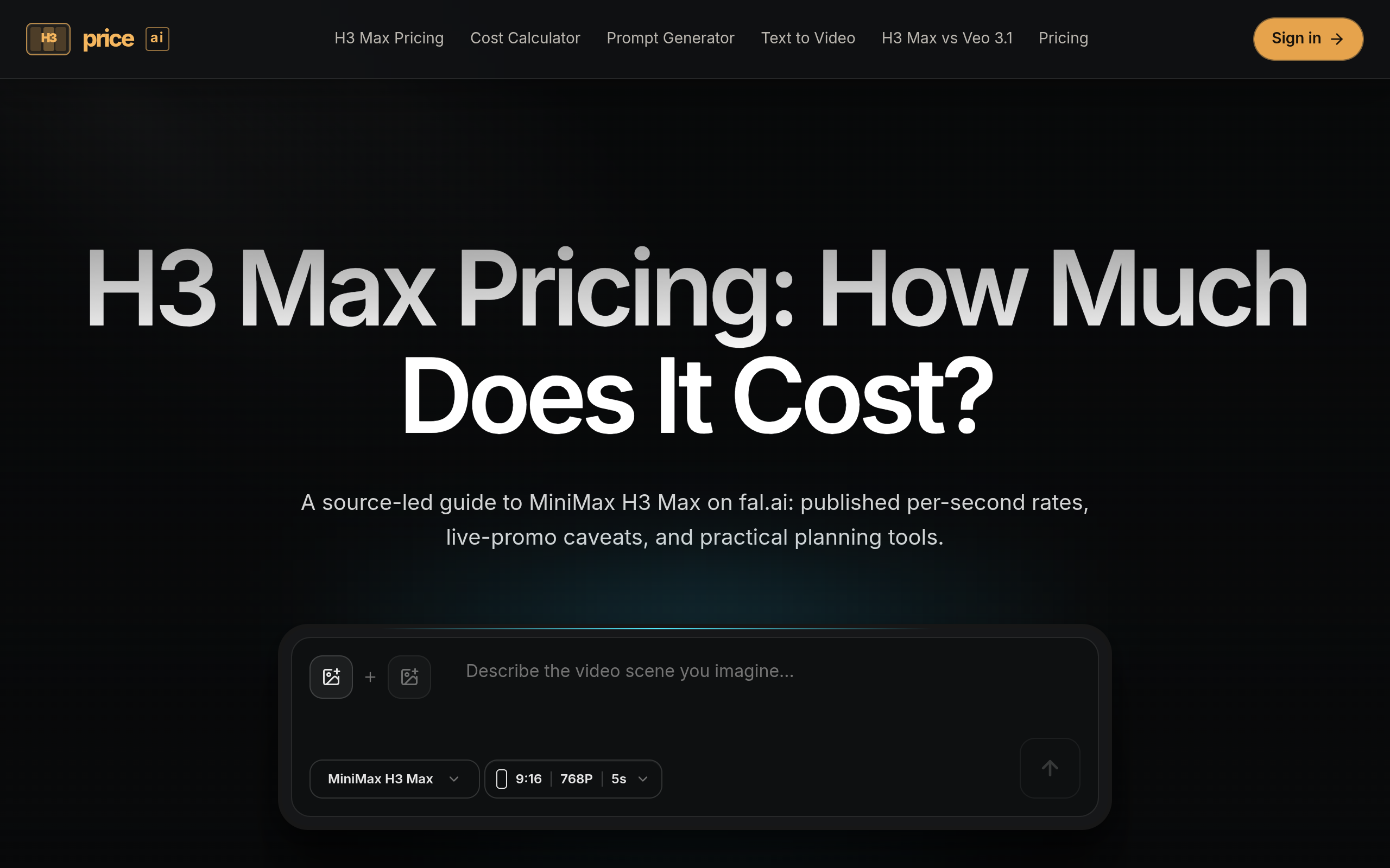 h3price official homepage preview